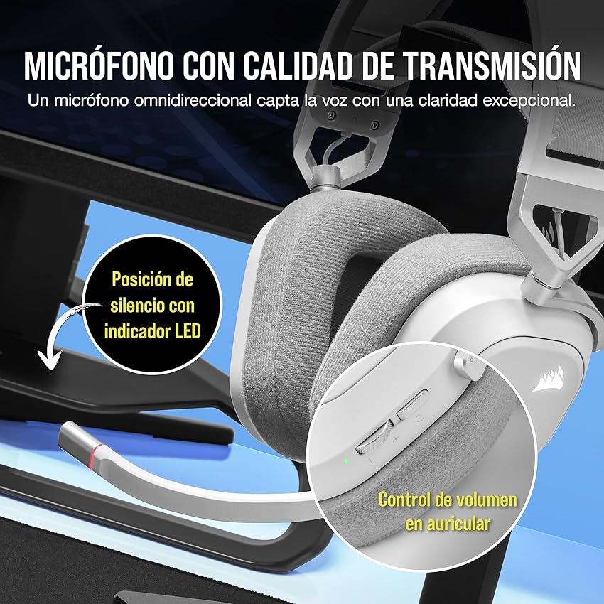 Thumbnail 5 de Corsair HS80 RGB Auriculares gaming 50 mm