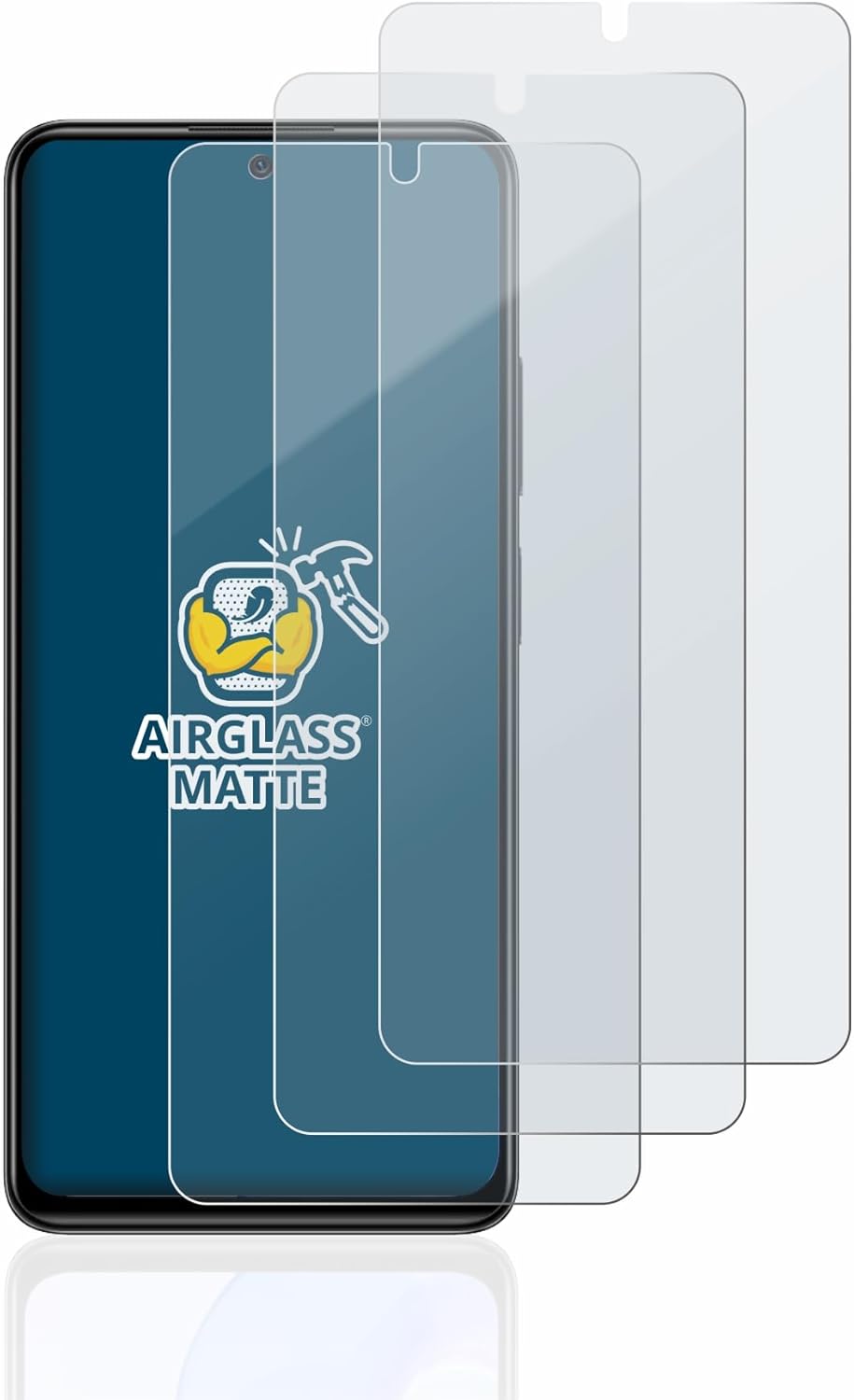 Detalle 2 de brotect Pellicola Vetro Opaca per Xiaomi Redmi Note 11 Pro 5G (3 Pezzi) – Anti-Riflesso, Durezza 9H