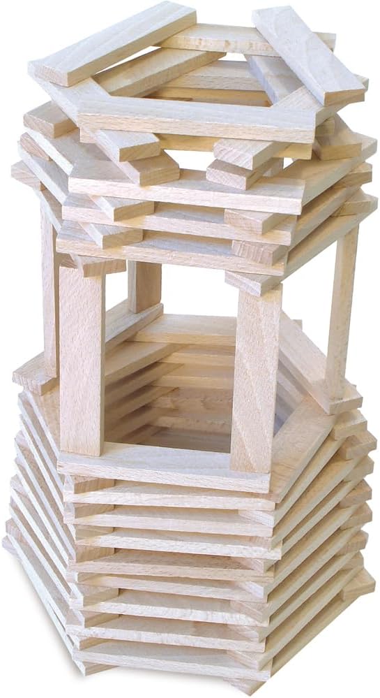 Detalle 1 de Vilac 2134 Batibloc Classic – drewniany zestaw konstrukcyjny, 200 elementów
