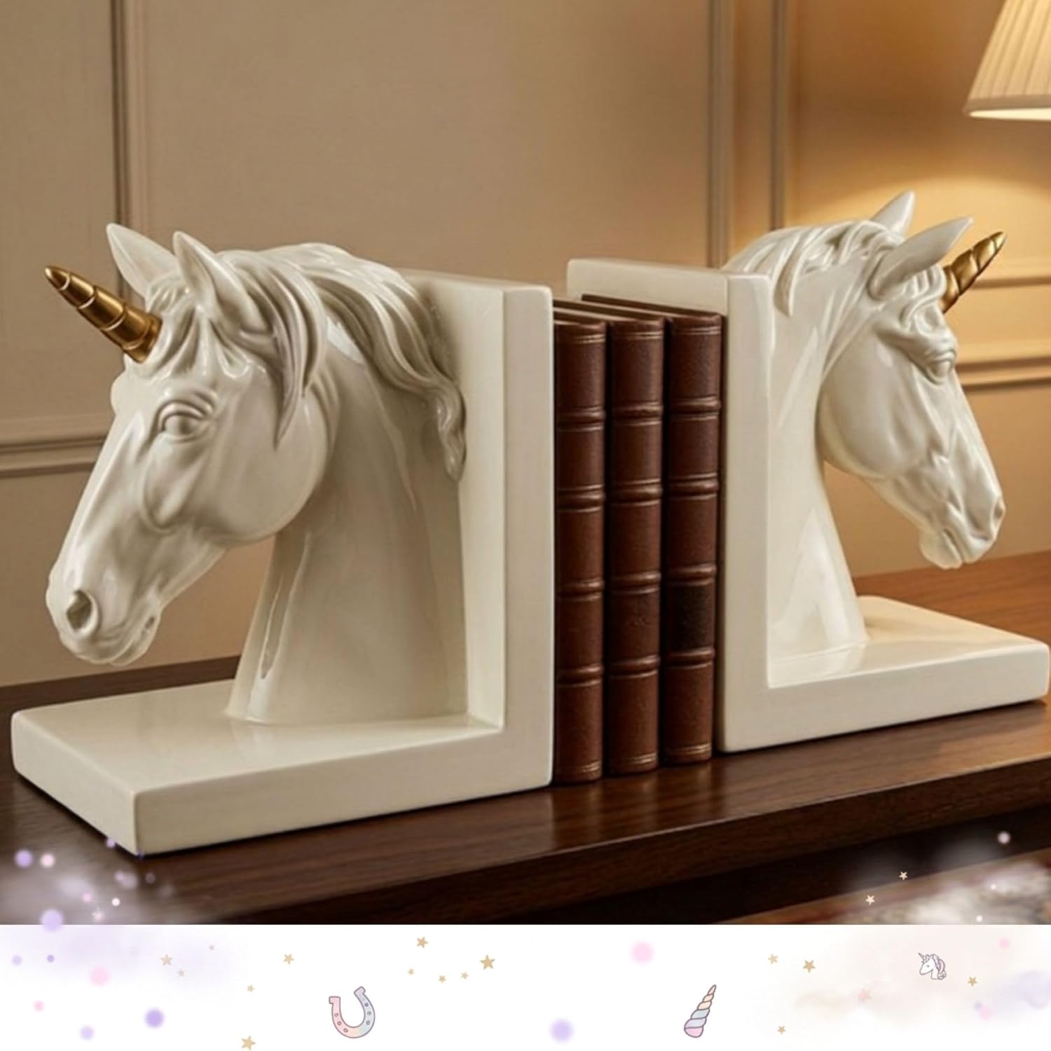 Thumbnail 6 de Bellaa Unicorn Bookends, Polyresin