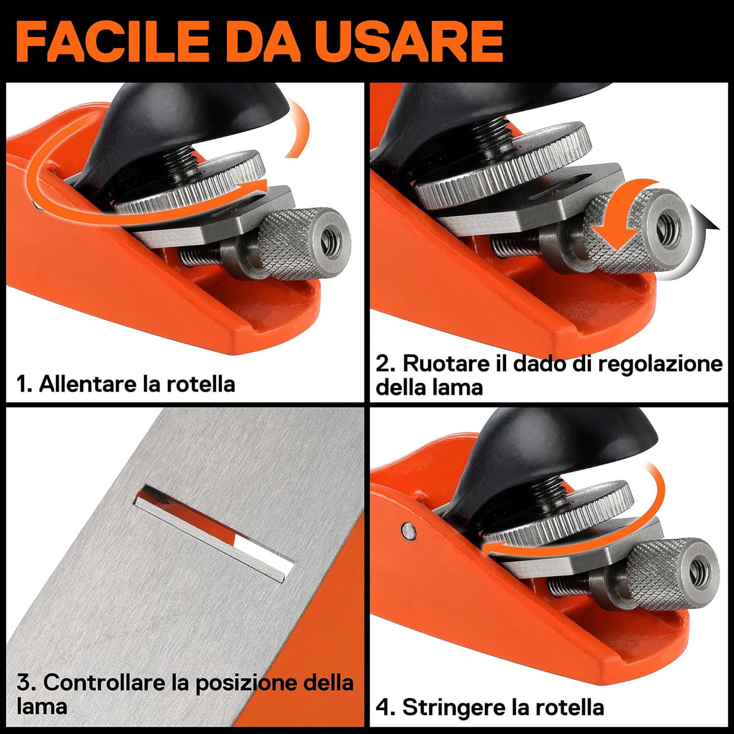 Thumbnail 6 de JORGENSEN Mini pialla per legno da 3-1/2" – pialla manuale compatta per rifilatura di precisione