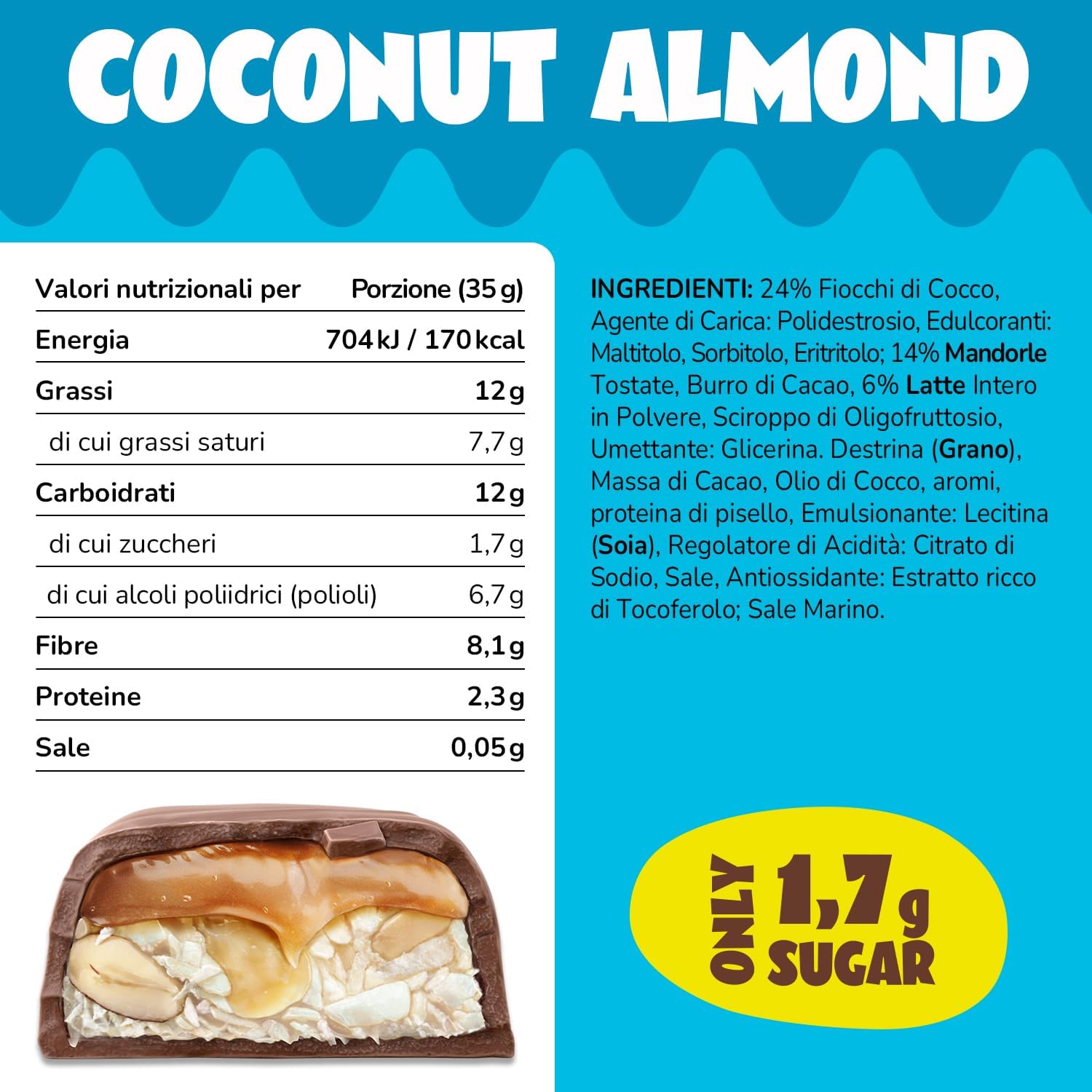 Detalle de ahead Barrette chetogenica low carb 5g