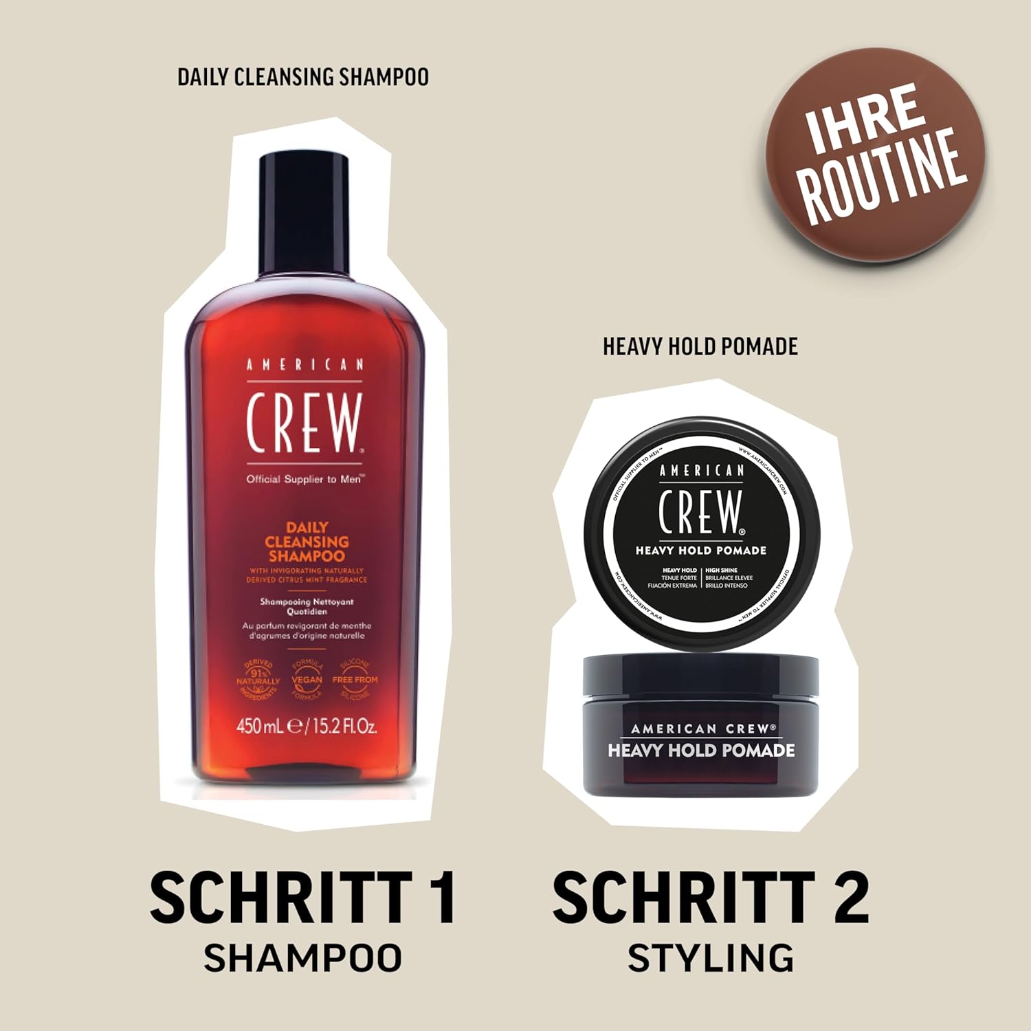 Thumbnail 5 de AMERICAN CREW Heavy Hold Pomade, 85 g – Stylingpomade mit extrem starkem Halt und Glanz