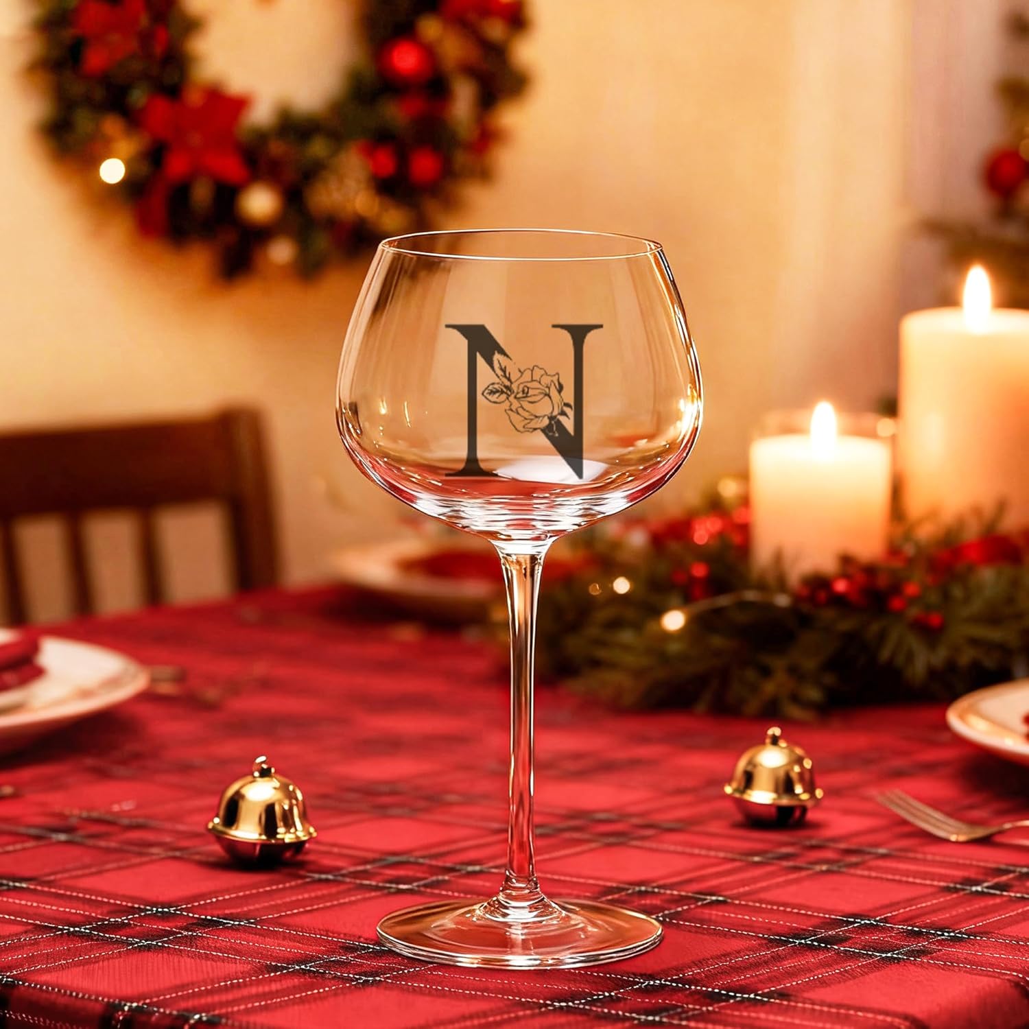 Thumbnail 4 de Personalized Wine Glass Letter N 🍷