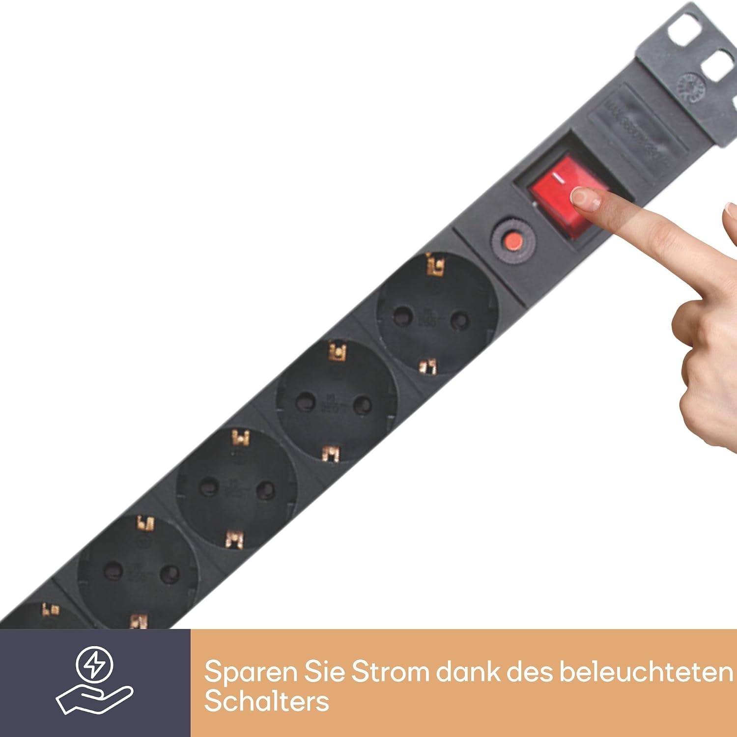Thumbnail 4 de Perel PDU-Steckdosenleiste 8 Schuko, 3680 W