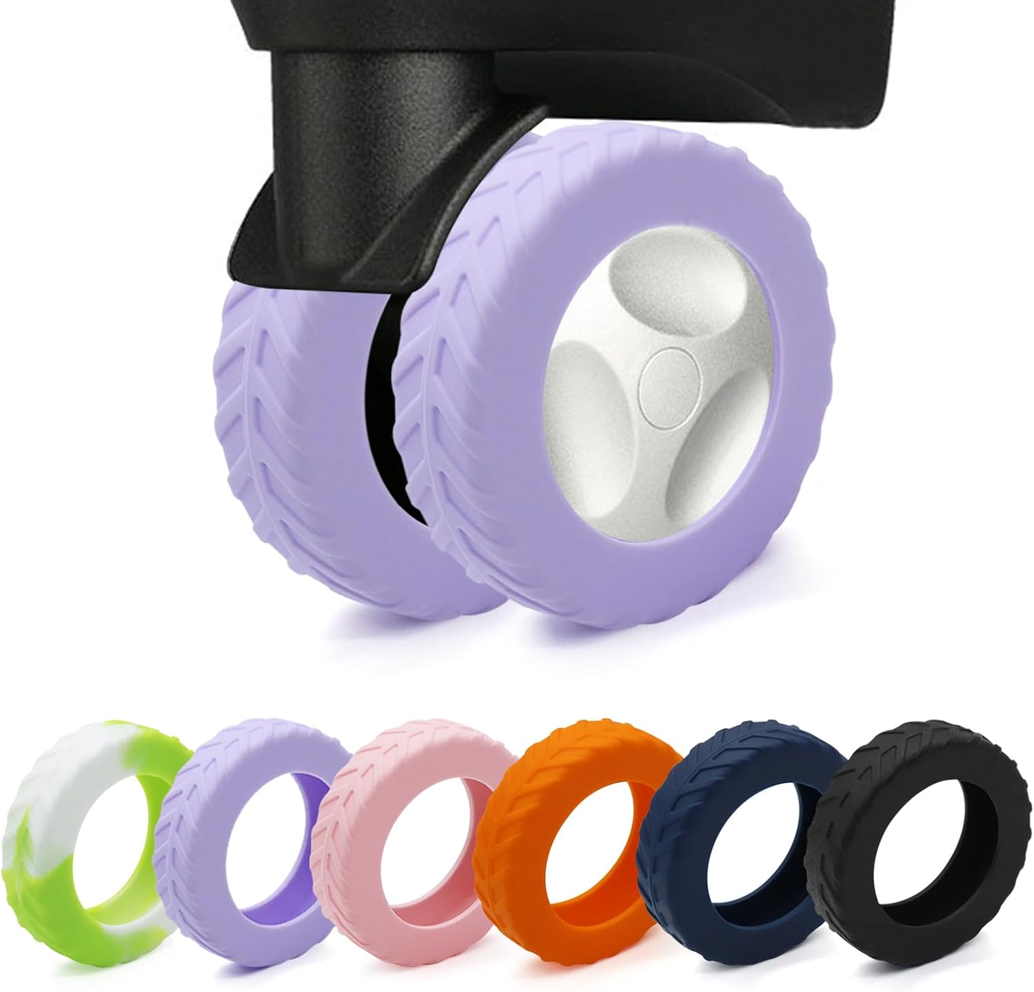 Detalle de XYOFUN luggage wheel covers, 8 pack