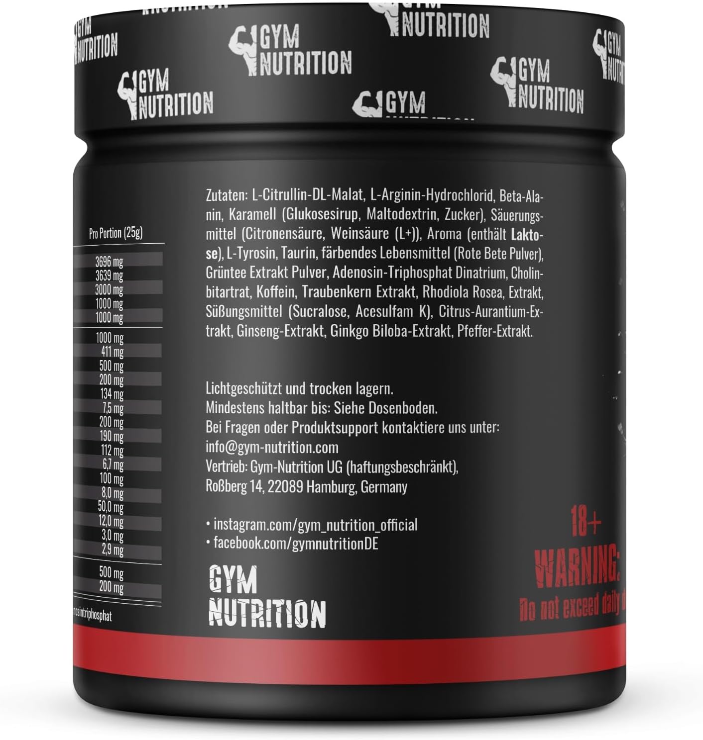 Thumbnail 3 de FATALITY Pre Workout Booster 450 g Cola Kirsch