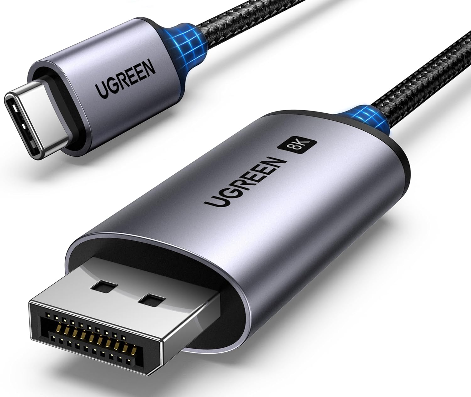Detalle de UGREEN USB C to DisplayPort 1.4 Cable 8K@60Hz