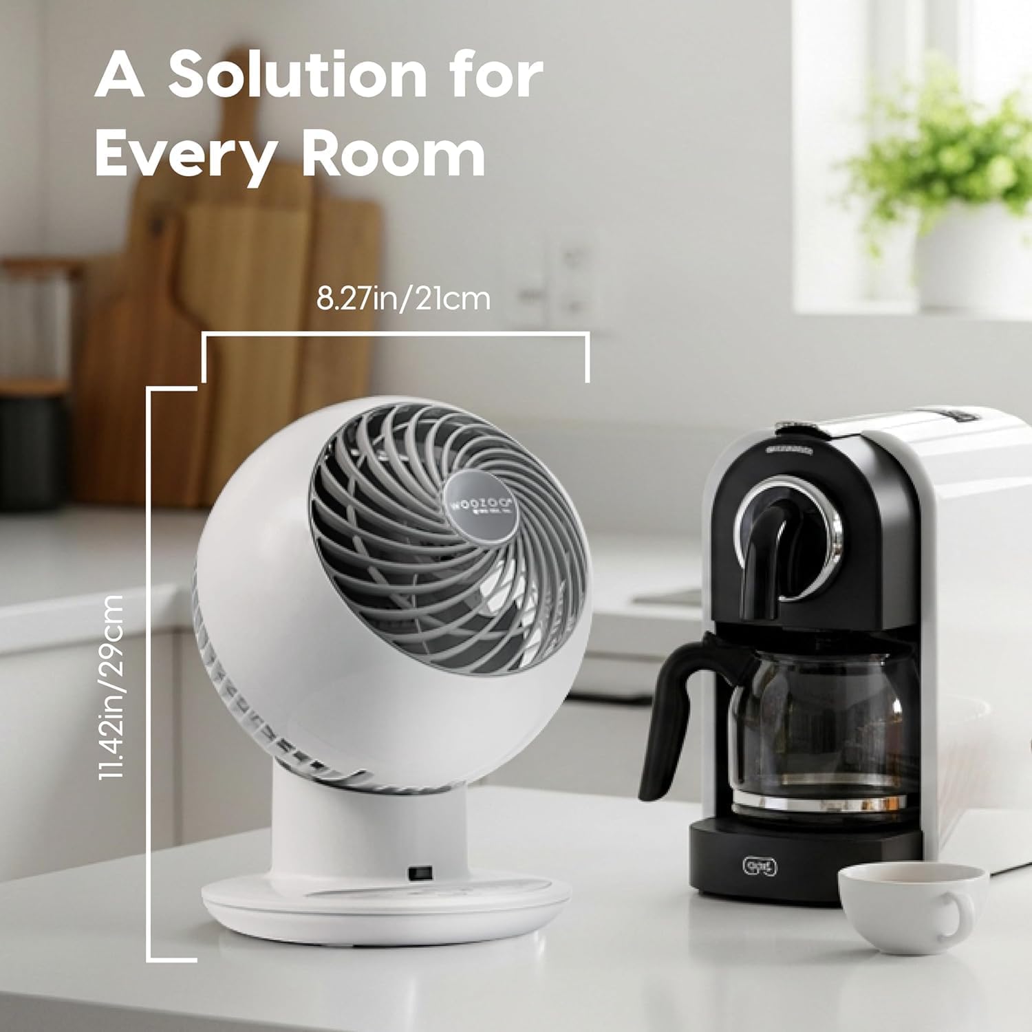 Thumbnail 1 de IRIS USA WOOZOO Air Circulation Fan with Remote - Oscillating Desktop Fan, 5 Speeds, 30dB Quiet Operation
