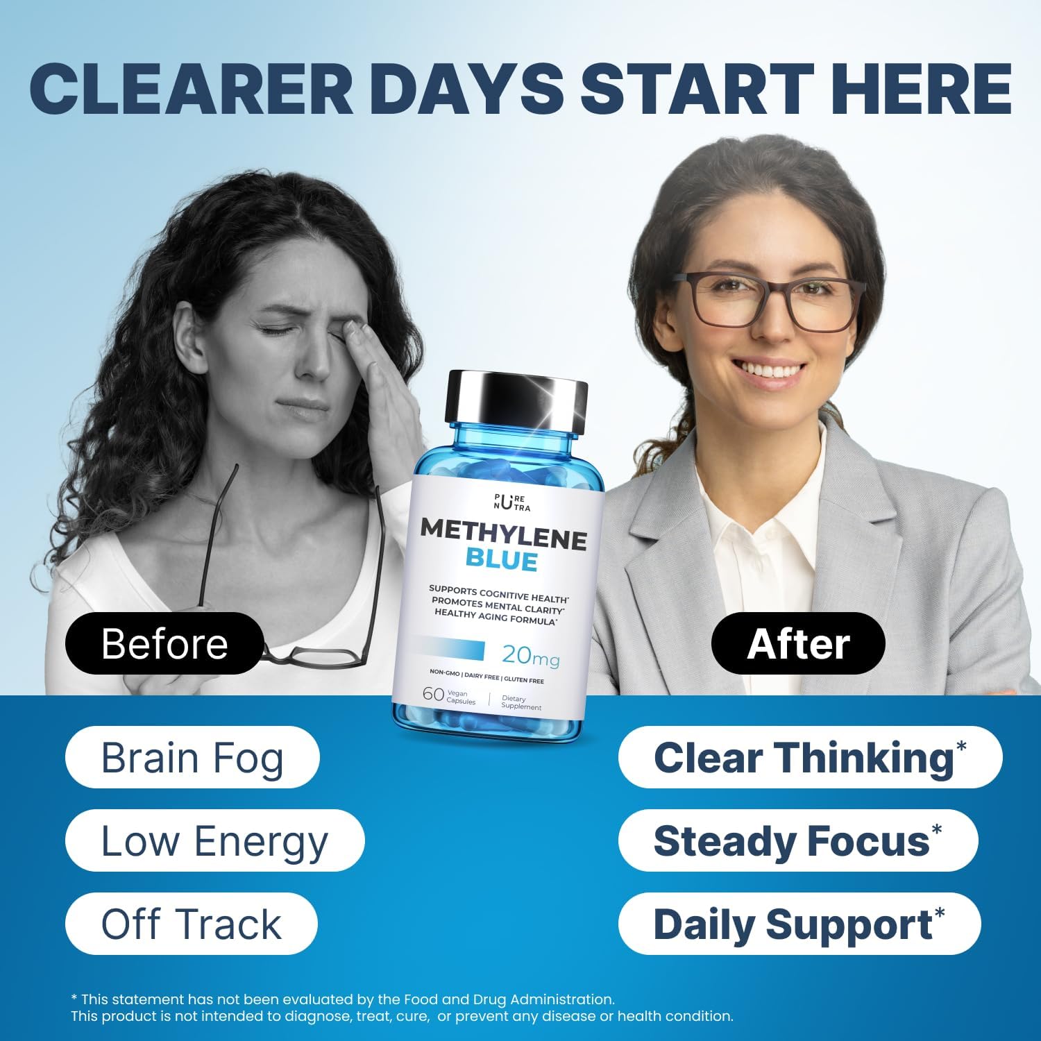 Detalle de Methylene Blue Capsules 20 mg per serving