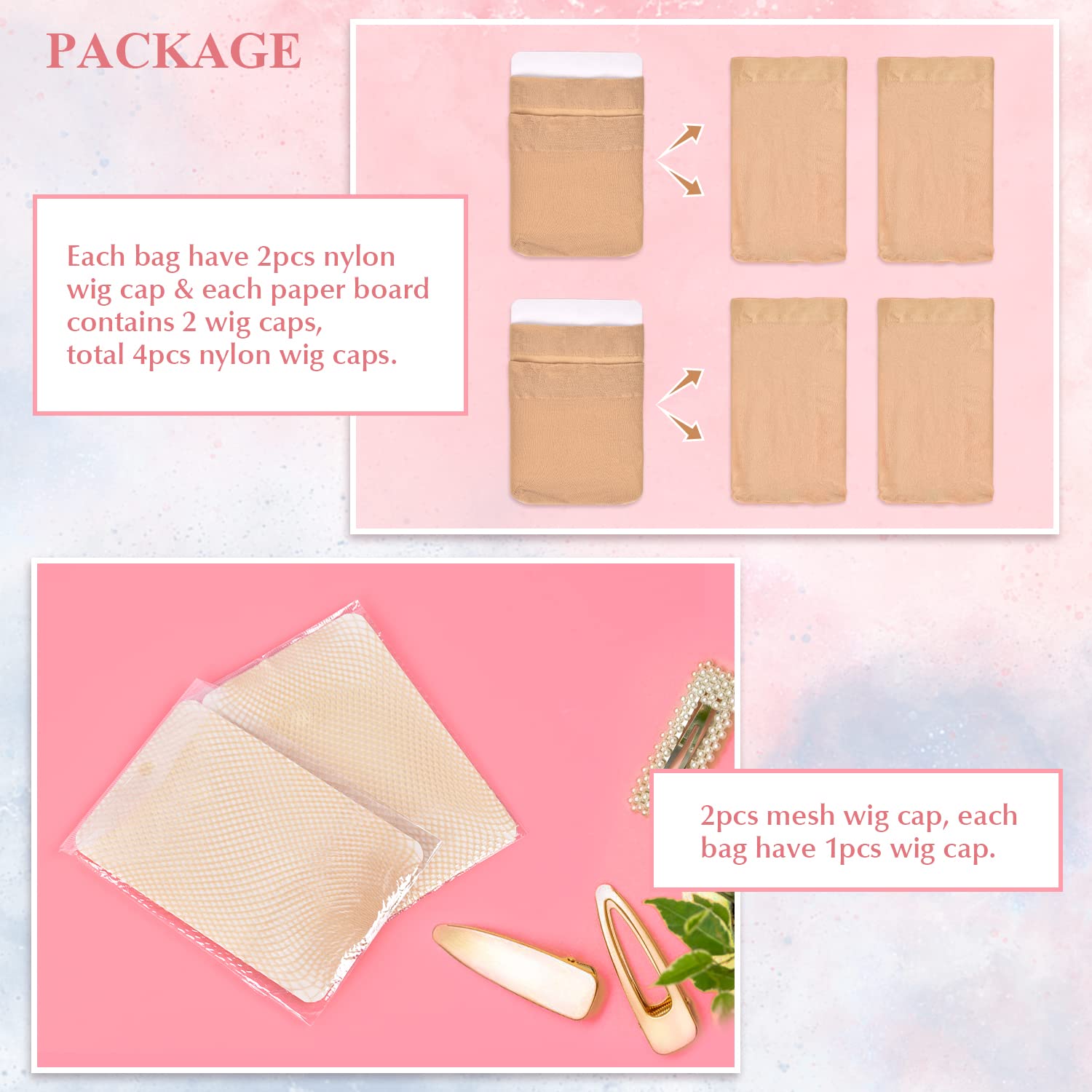 Detalle 2 de MORGLES Nylon Wig Caps 6-Pack