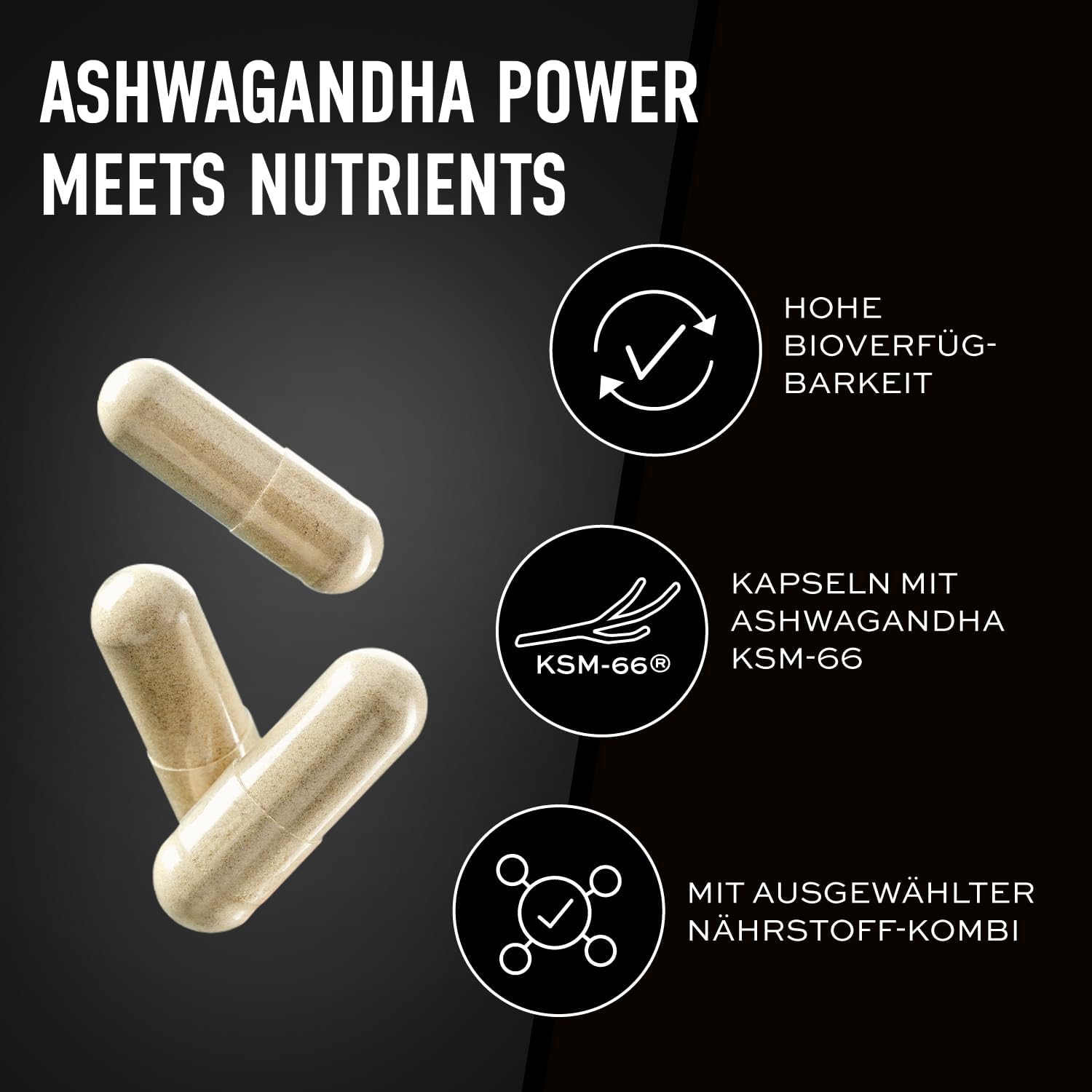 Detalle 2 de ESN Ashwa+ Ashwagandha Kapseln 120 Stück