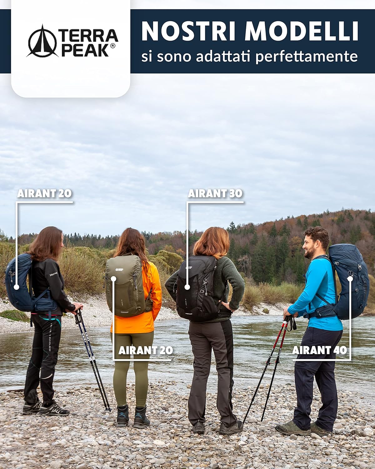 Thumbnail 6 de Terra Peak AIRANT Zaino da trekking impermeabile con ventilazione Dynamic Air Flow (20/30/40 litri)