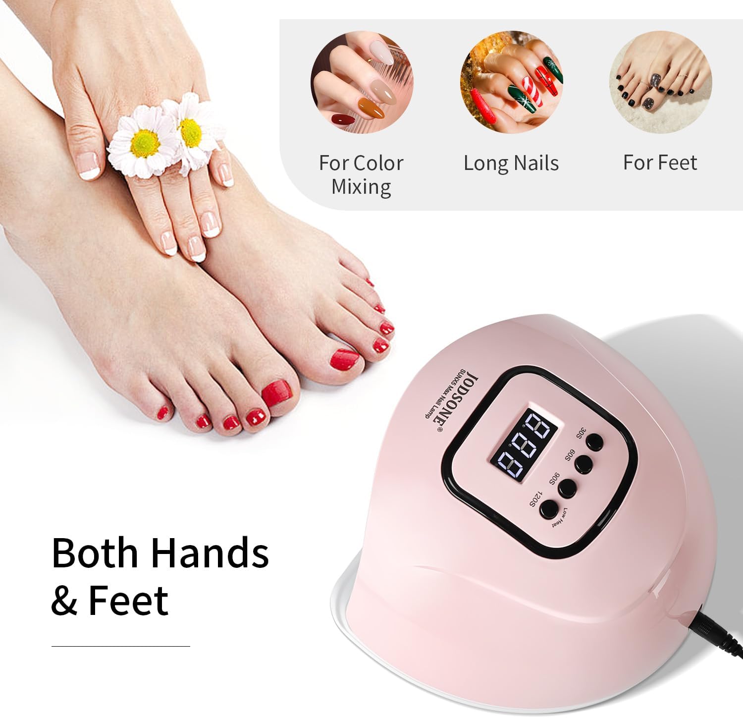 Thumbnail 5 de JODSONE UV LED Nail Lamp with Gloves Kit: Dual-Source Curing for Home and Salon