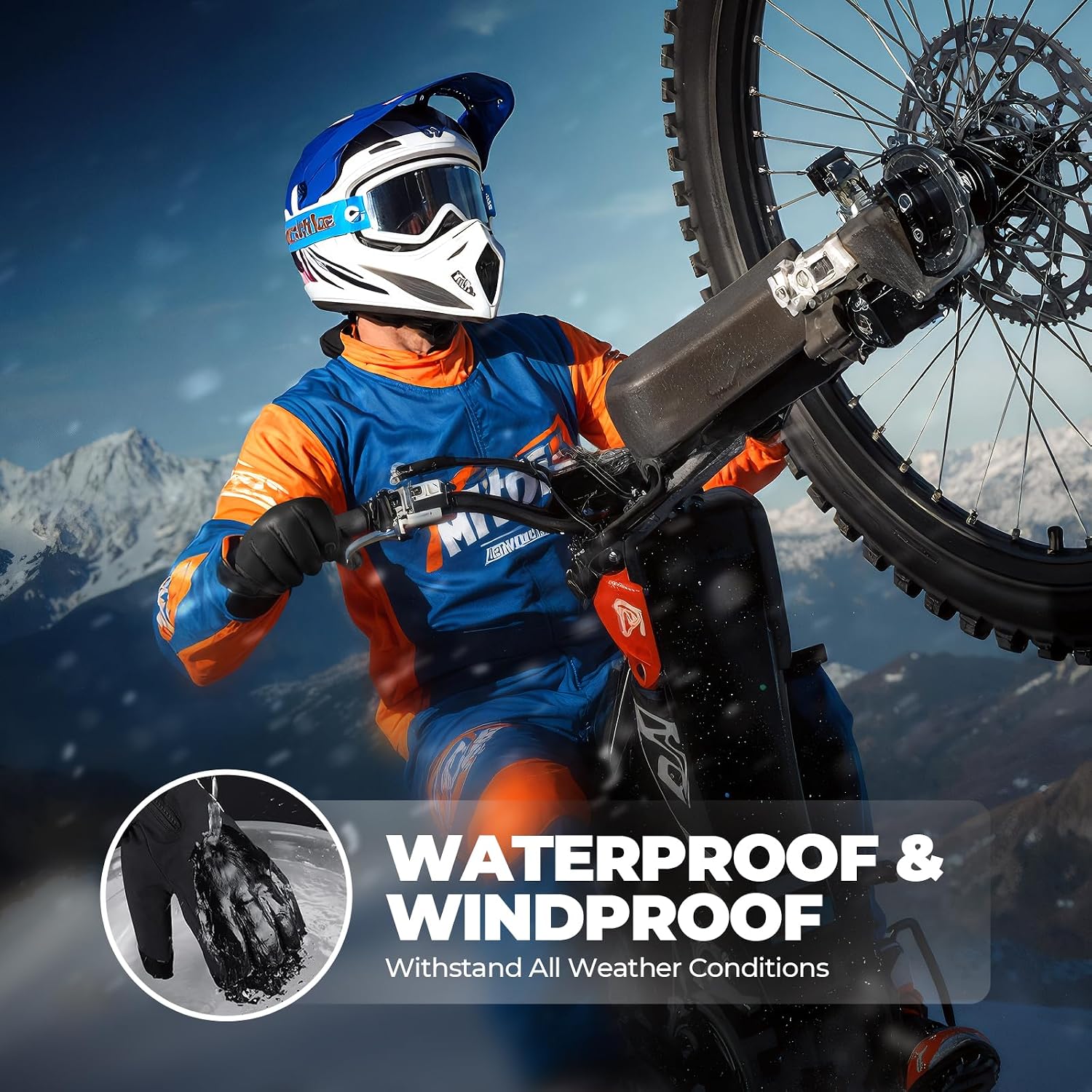 Detalle 2 de krosa 5-Layer Winter Gloves –20°F touchscreen-friendly