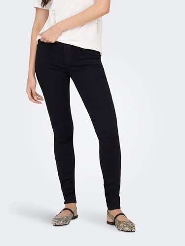 Detalle de ONLY Onlrain Reg Skinny Cry6060 Noos Jeans – Schwarz Denim, Größe L EU
