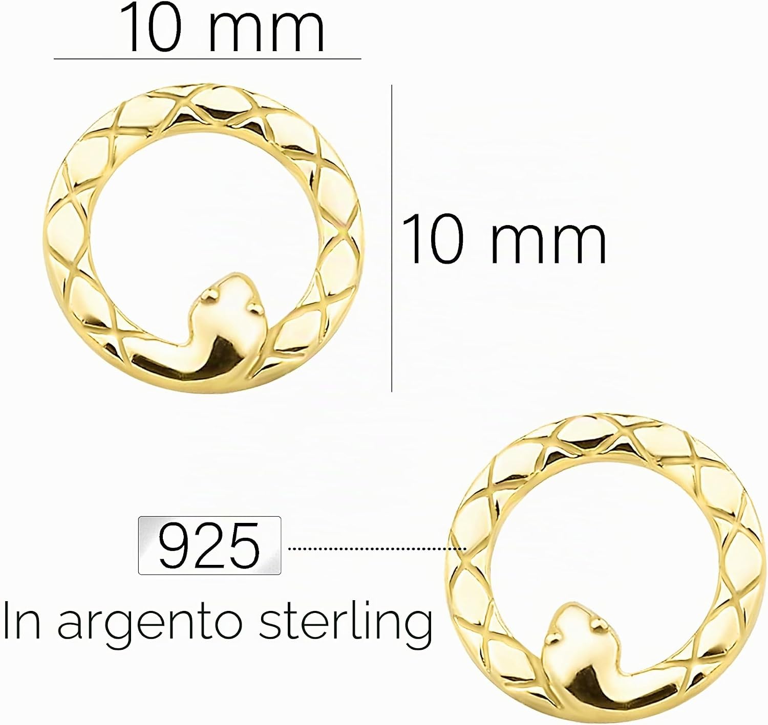 Thumbnail 3 de SOFIA MILANI Orecchini da Donna in Argento 925 con Serpente Cerchio