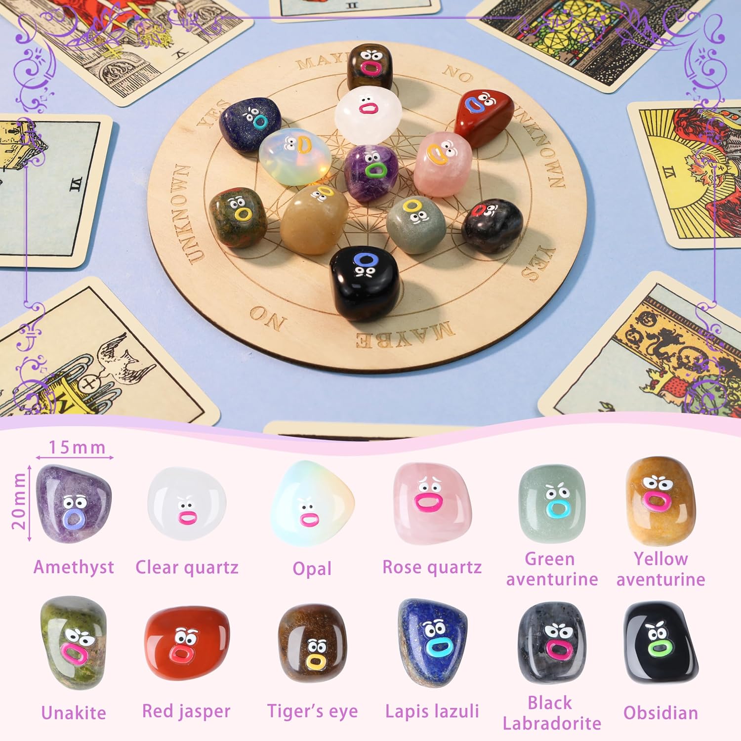 Detalle 1 de XIANNVXI Decorative Crystal Stones, 12-piece set