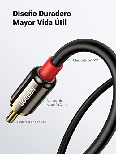 Thumbnail 4 de UGREEN Cable Jack 3.5mm a 2 RCA HiFi (5m) — Audio Estéreo para Móvil, TV y Altavoces
