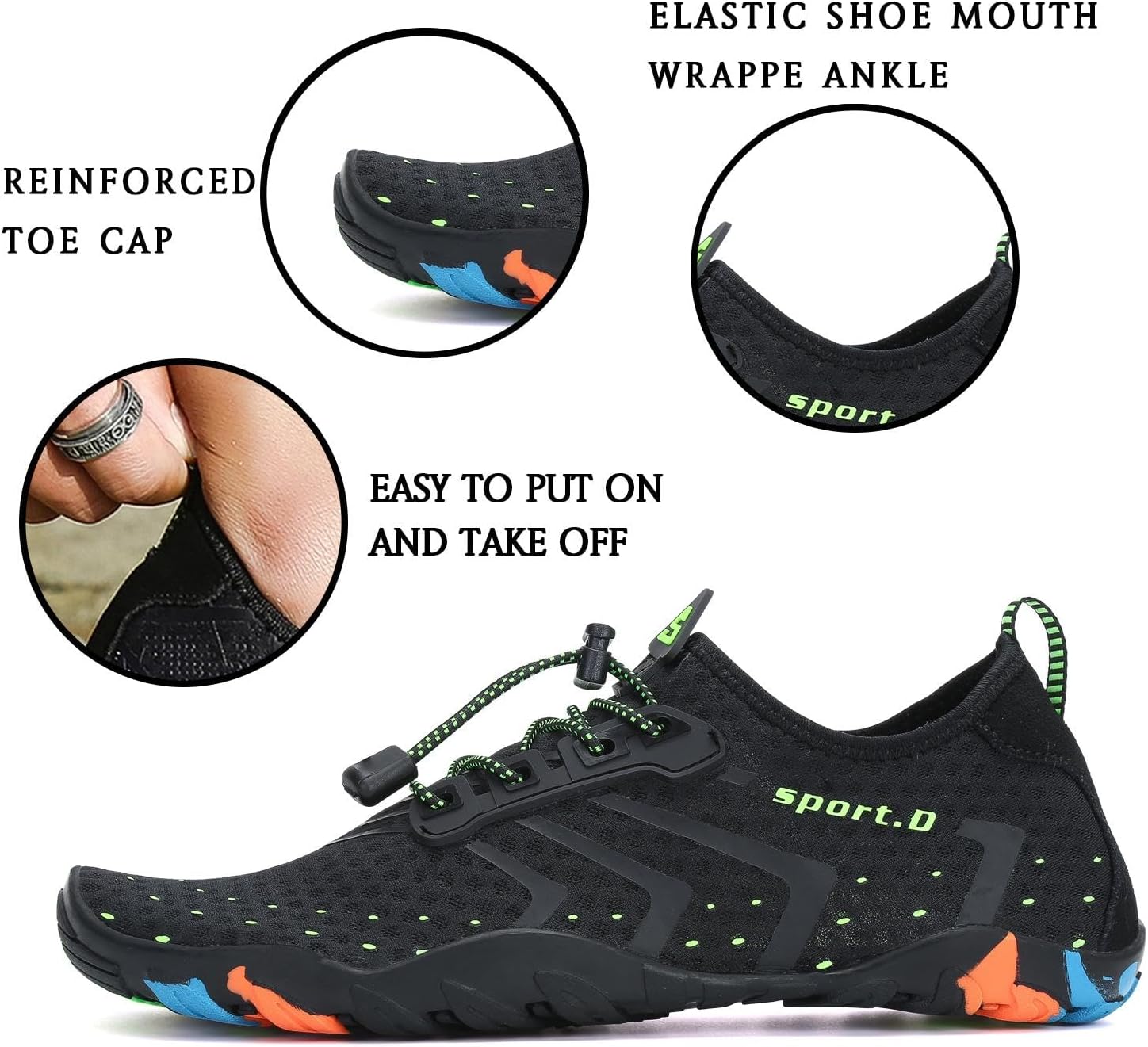 Detalle 1 de SAGUARO water shoes for men and women (quick-drying, lightweight) — Gr.2.5-13