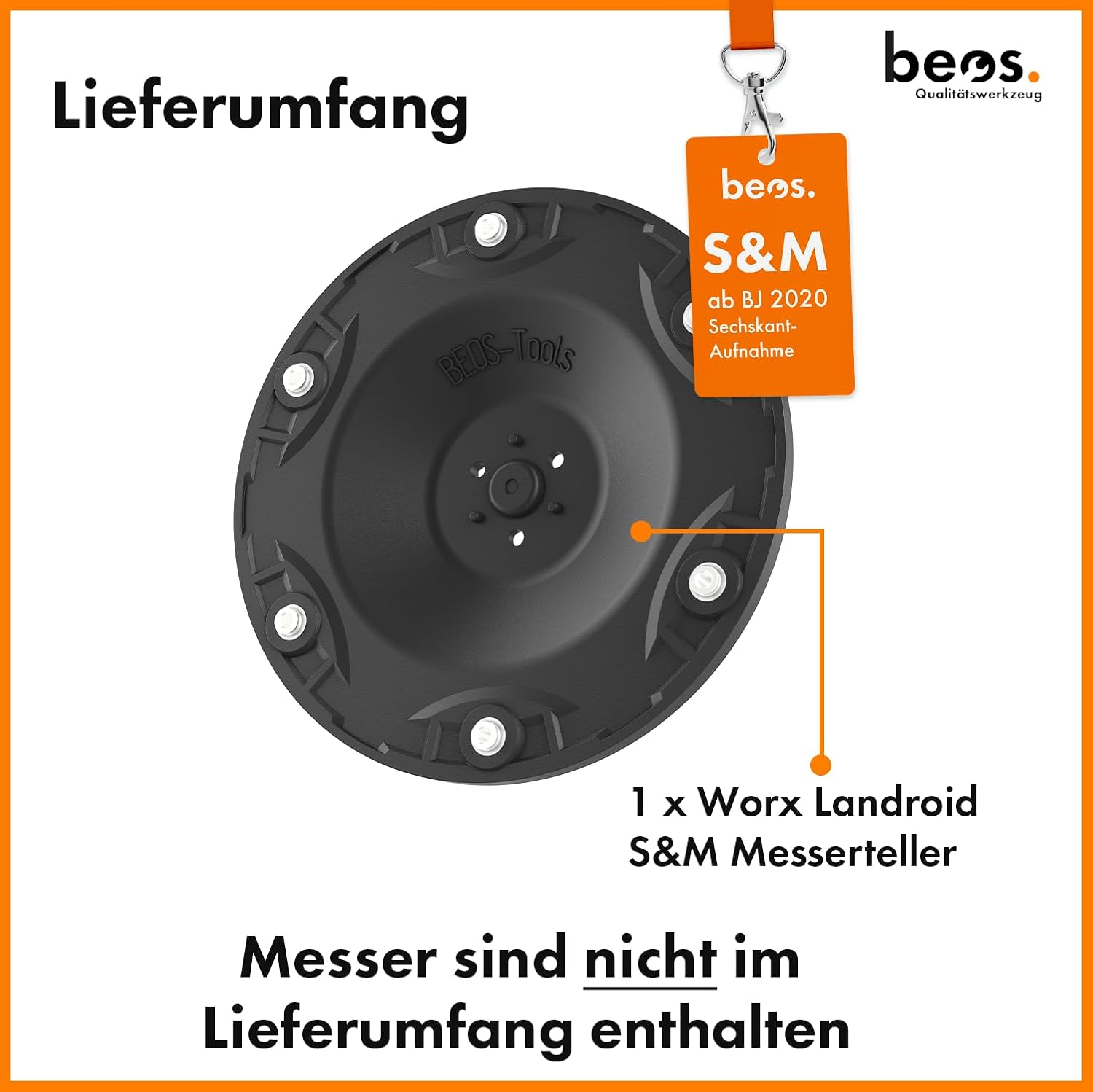 Thumbnail 1 de BEOS Premium Tuning-Messerteller für 6 Klingen – glasfaserverstärkt, kompatibel mit Worx Landroid S&M (ab BJ 2020) & Vision M600