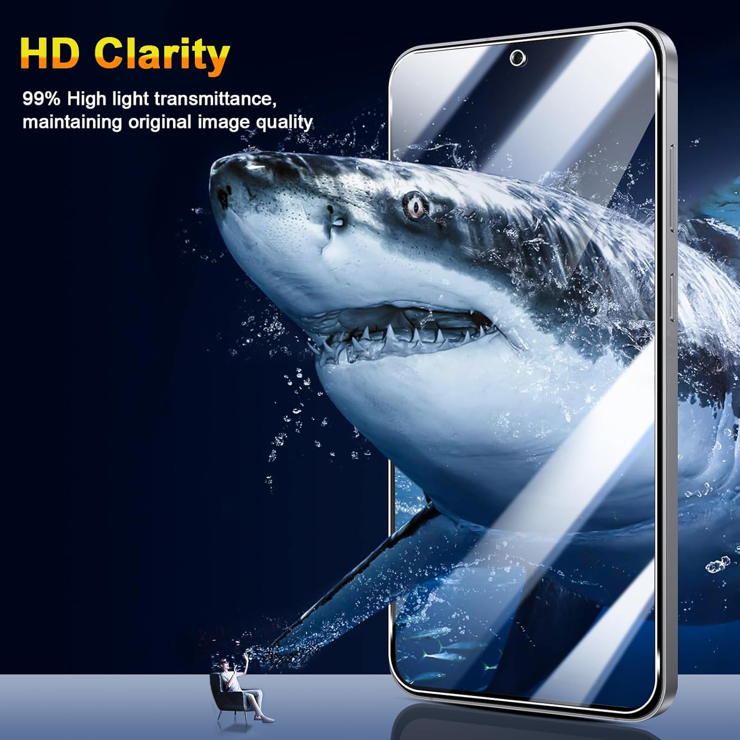 Thumbnail 4 de QULLOO Schutzfolie für Samsung Galaxy S25 FE – 3er Set Displayschutzfolie + Kameraschutz, 9H gehärtetes Glas