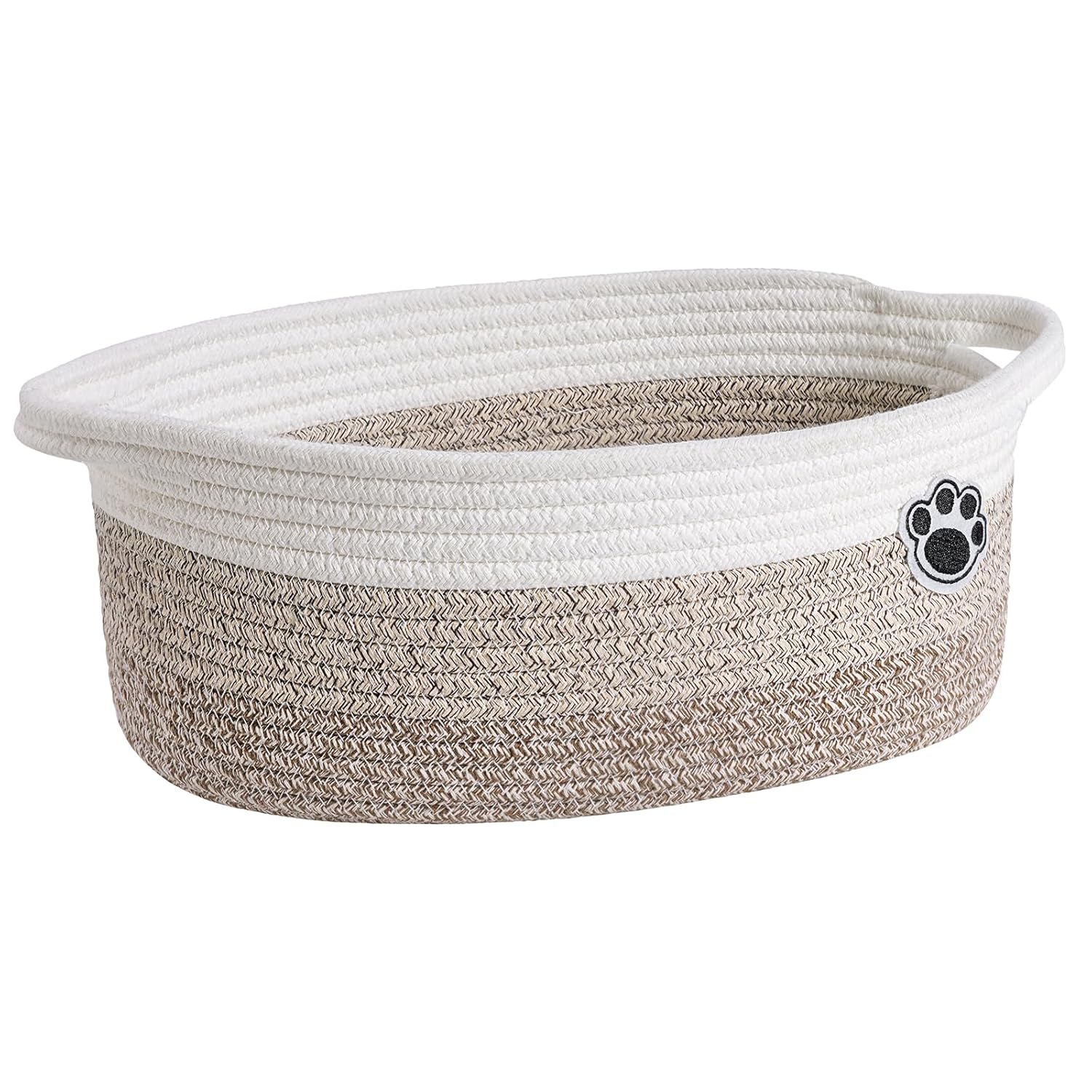 Detalle de HiChen Woven Rope Storage Basket, 12 x 8 x 5 Inches