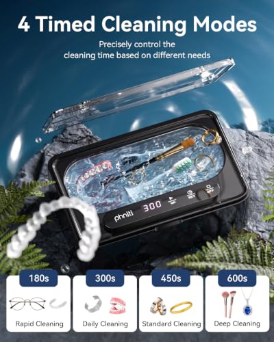 Thumbnail 2 de Phniti 47kHz Ultrasonic Jewellery Cleaner, 330ml