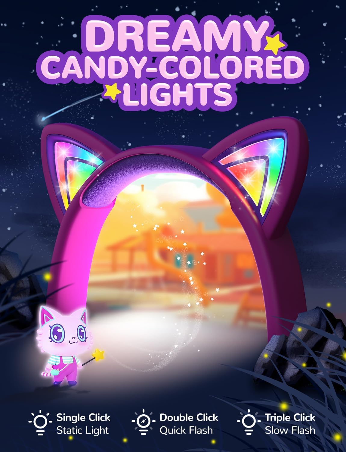 Thumbnail 2 de iClever Kids Cat Ear Headphones 85dBA