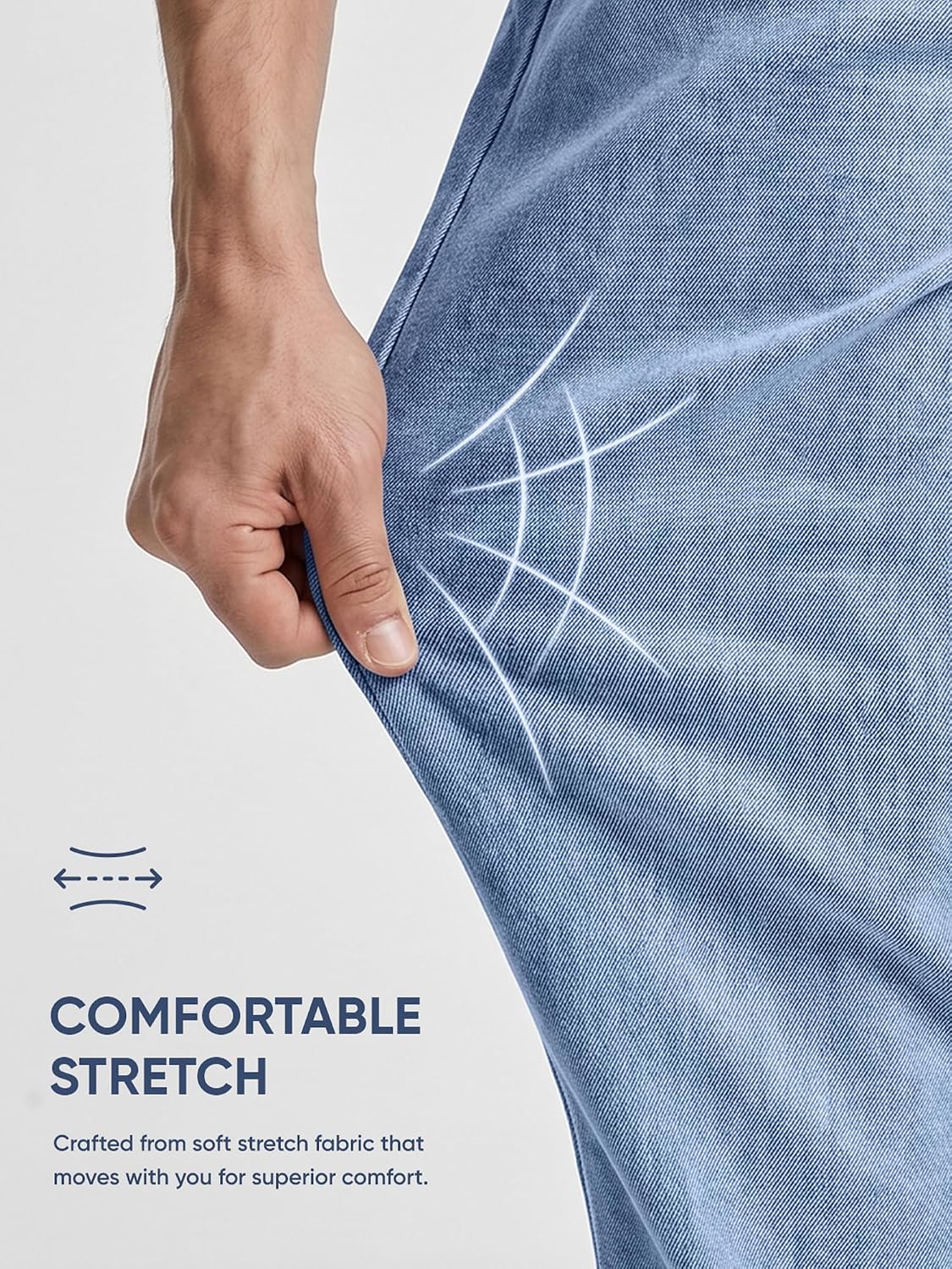 Detalle 2 de JMIERR Men's Baggy Jeans Wide Leg Skater Hip Hop Denim Pants — Loose Fit Streetwear