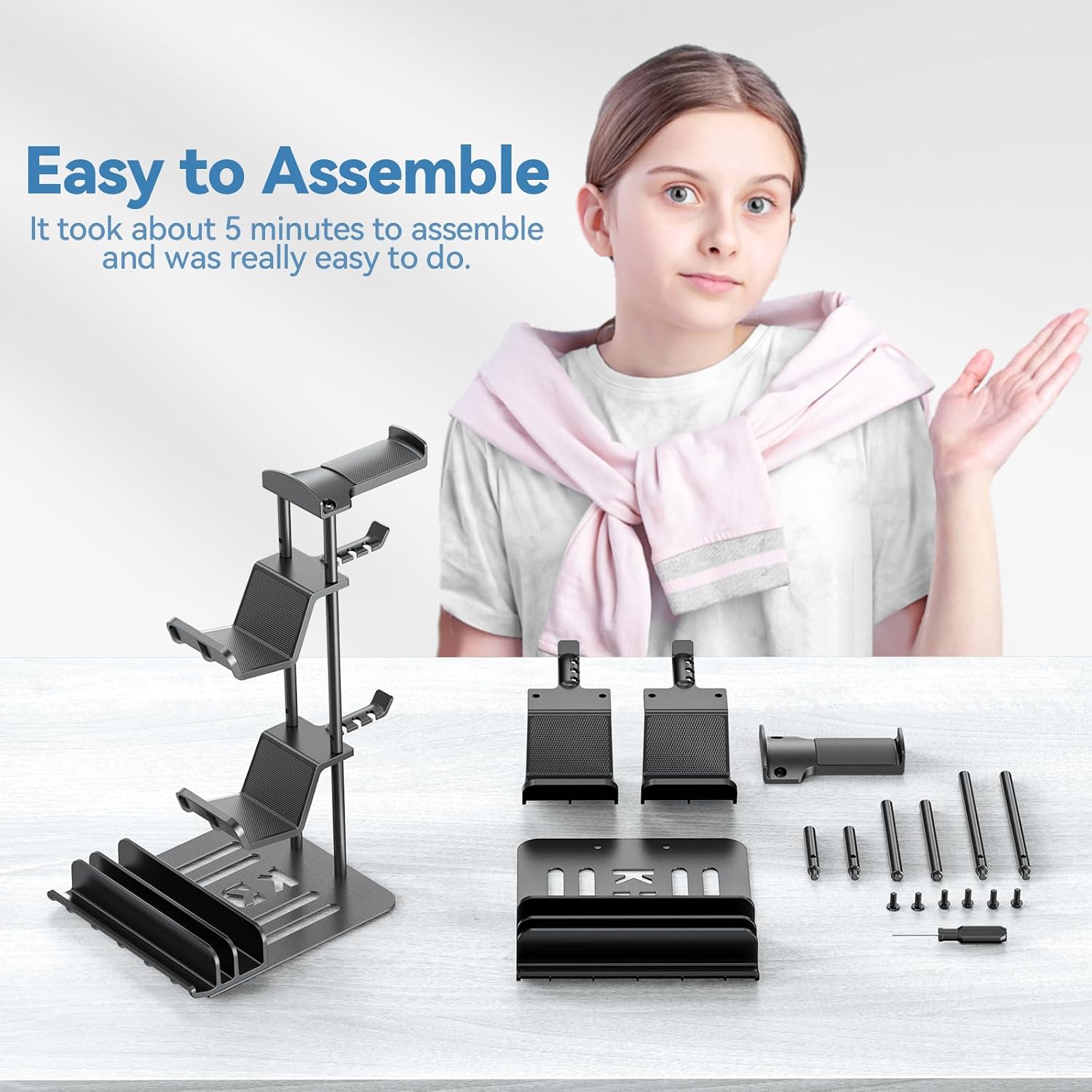 Thumbnail 6 de KDD Headphone Stand, Game Controller Holder & Headset Stand for Desk