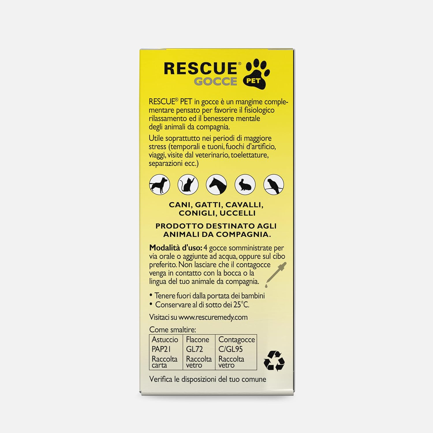 Detalle de RESCUE PET GOCCE 10ML – Benessere mentale per animali da compagnia