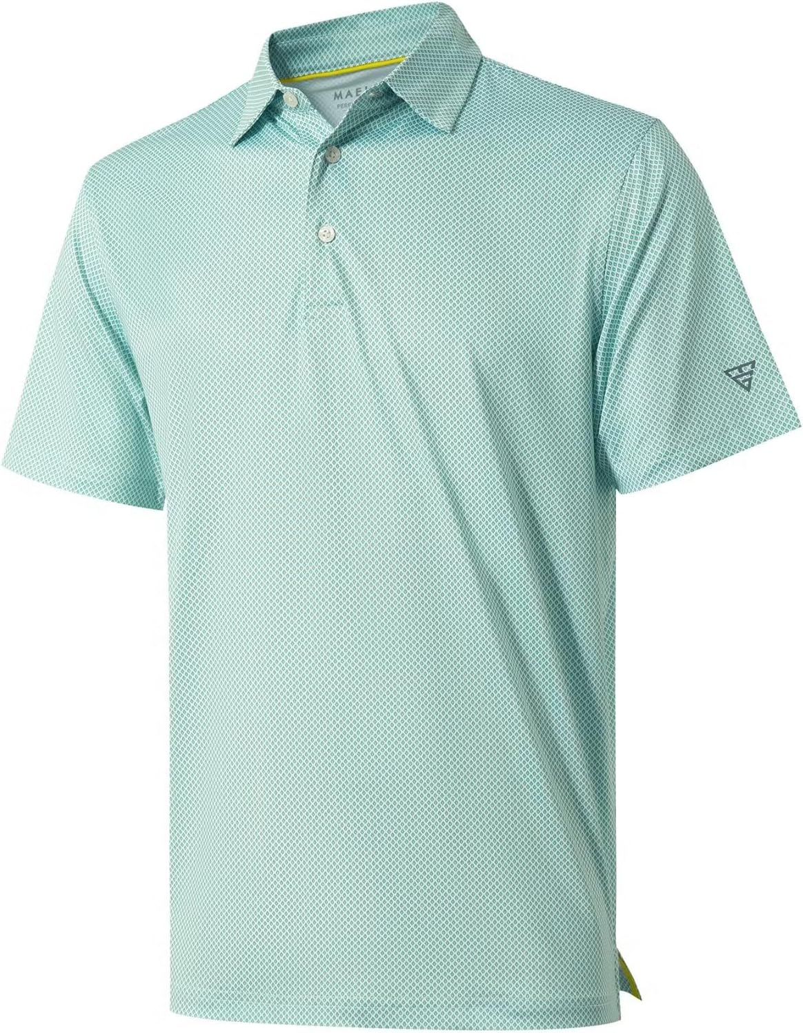 Detalle de Men’s Dry Fit Printed Performance Polo Shirt (UPF 30+, Moisture Wicking, 4-Way Stretch)