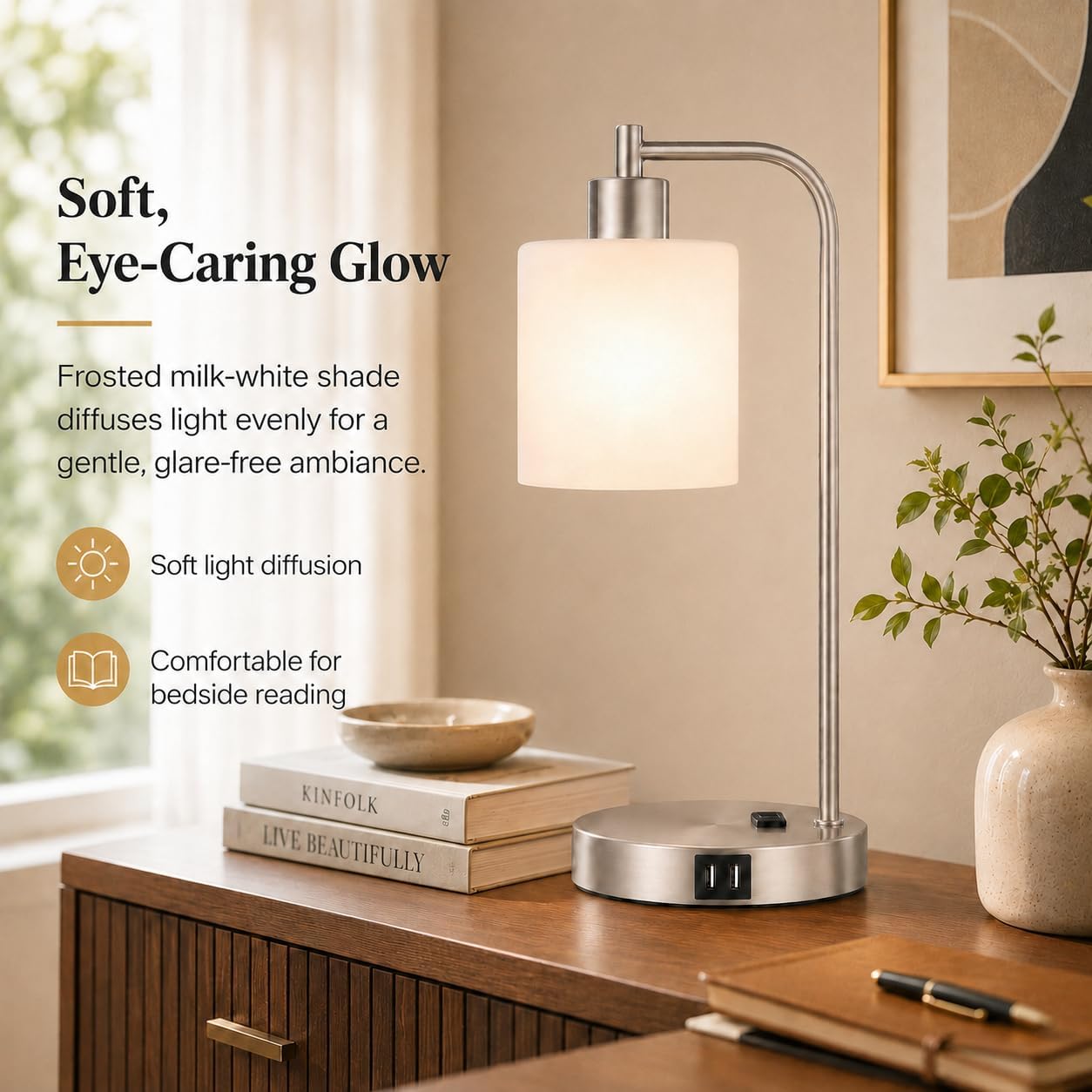 Thumbnail 1 de Nintiue Touch Control Table Lamps Set of 2