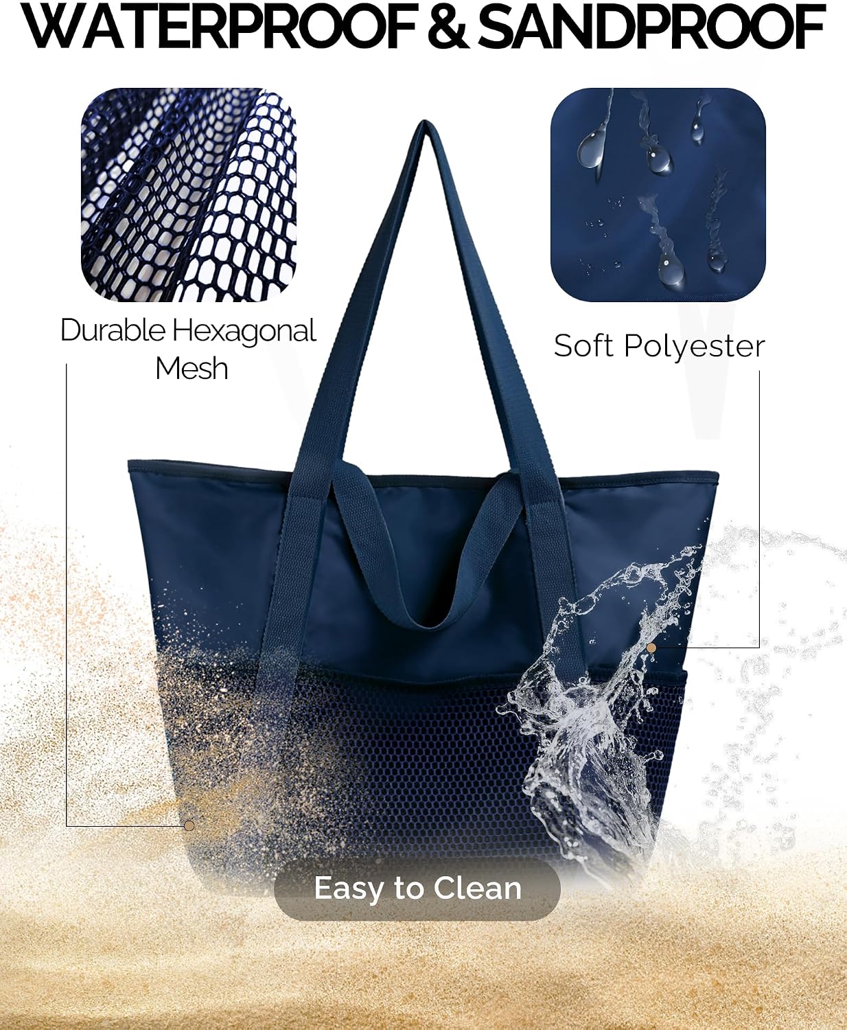 Detalle 1 de HOMESPON beach tote bag 52x16x37cm