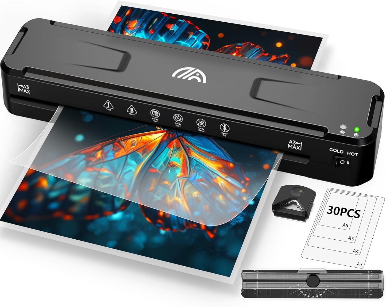 A3 Laminator Machine with 30 Laminating Sheets, Fast Warm-Up No Jam Laminator, 11x17 Cold & Thermal Laminating Machine for Home School Office
A3 Laminator Machine with 30 Laminating Sheets, Fas…