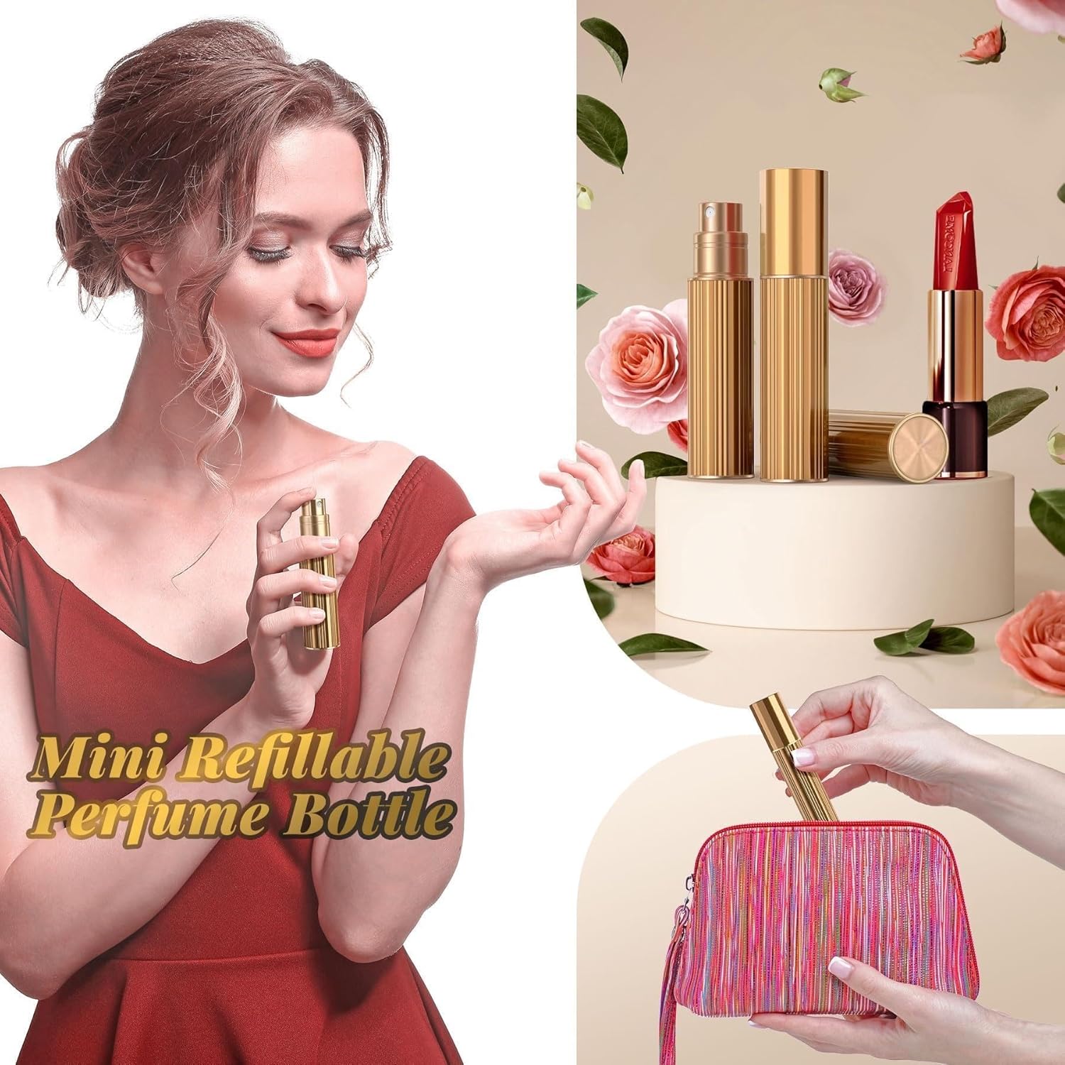 Thumbnail 1 de TLTWHS Refillable Perfume Atomiser 10ml – Portable Travel Sprayer for Women & Men 🎐