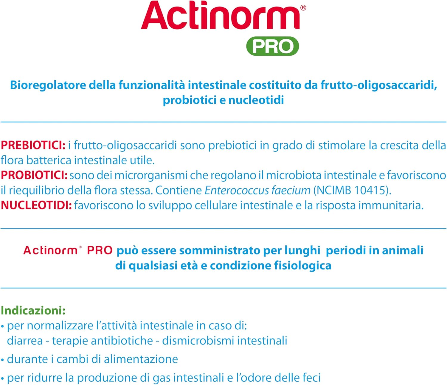 Detalle de Actinorm Pro – Bioregolatore naturale della funzionalità intestinale per cani e gatti, 60 compresse