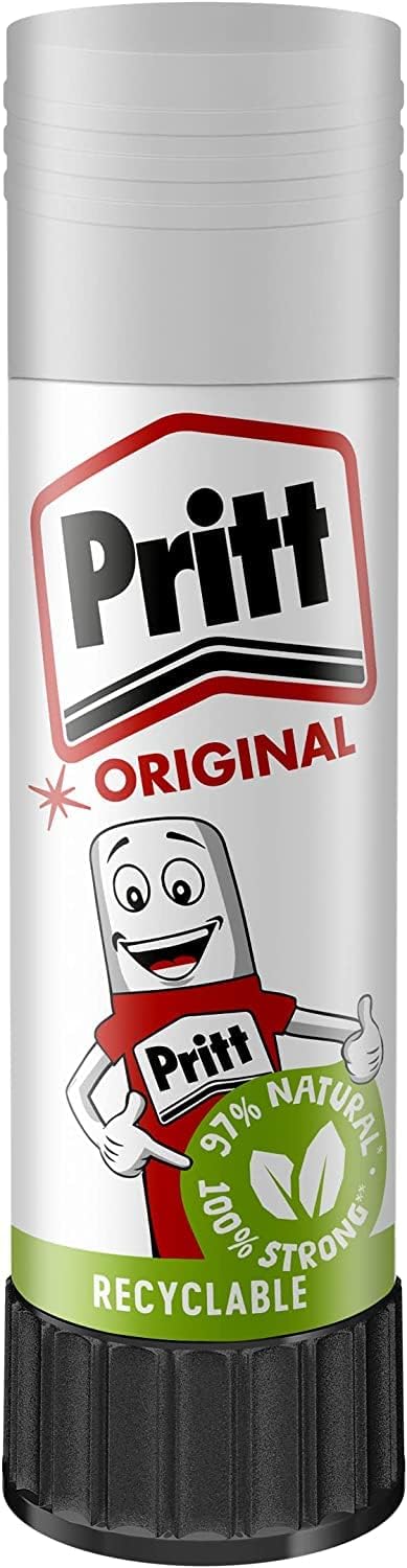 Detalle de Pritt Glue Stick 43g (Pack of 5) – Safe & Child-Friendly Craft Glue for Arts & Crafts