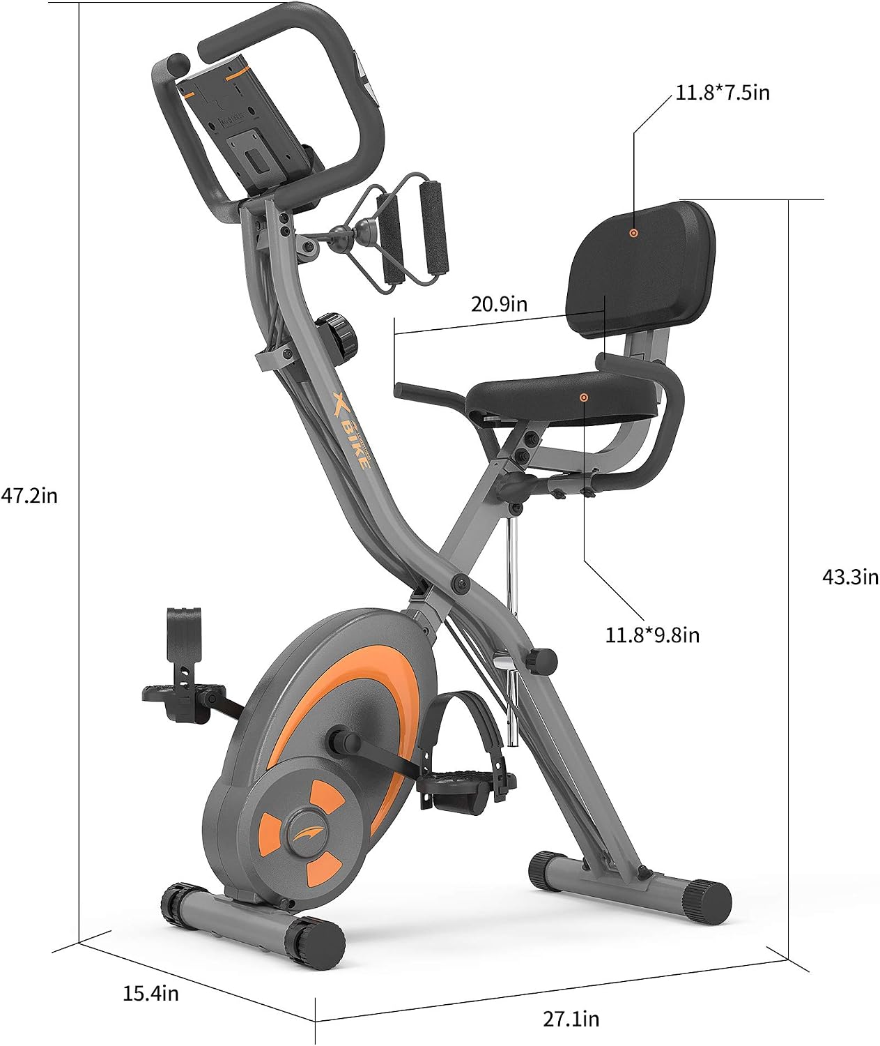 Thumbnail 1 de leikefitness 3-in-1 hometrainer, inklapbaar, met 12 weerstandsniveaus