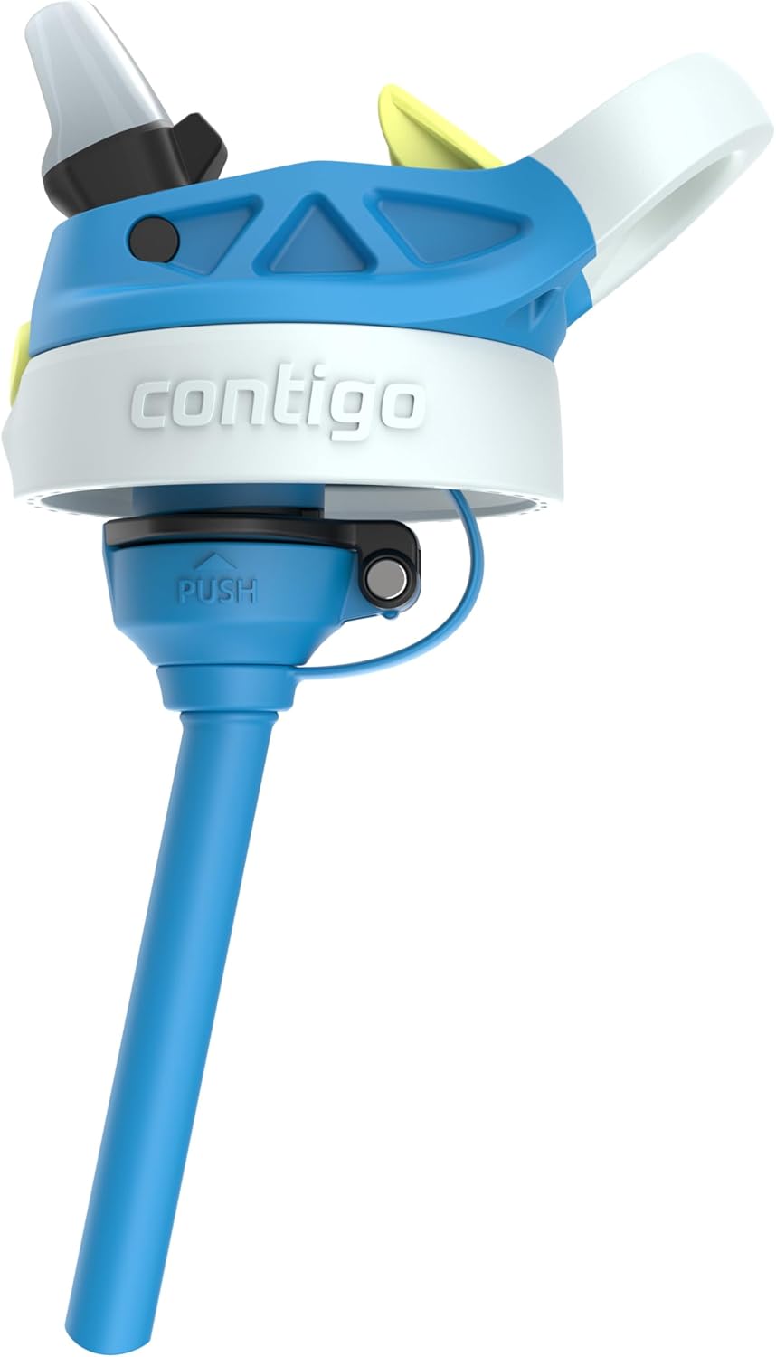 Thumbnail 4 de Contigo Autospout Water Bottle with Straw 13 oz Blue Poppy/Glacier