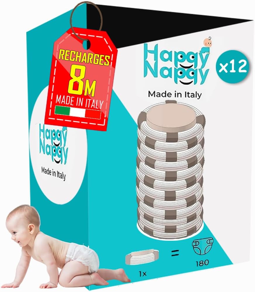 My Happy Nappy 12 Recharges compatibles Tommee Tippee Sangenic — Recharge Lavande 8 M et 7 Couches EVOH