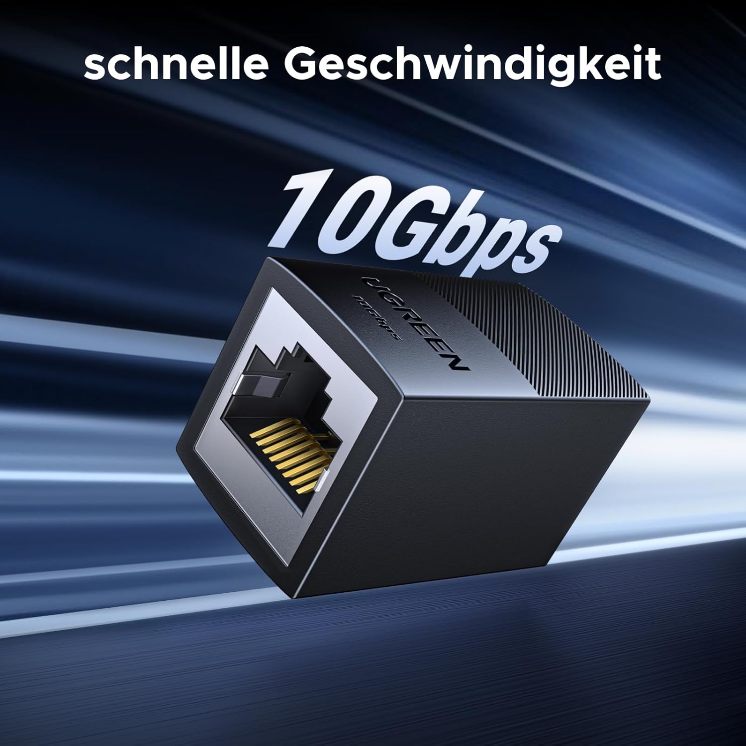 Thumbnail 1 de UGREEN RJ45 LAN-Kabel Verlängerung (Kupplung) mit Abschirmung – PoE-fähig bis 10 Gbps, kompatibel mit Cat7/Cat6/Cat5e/Cat5