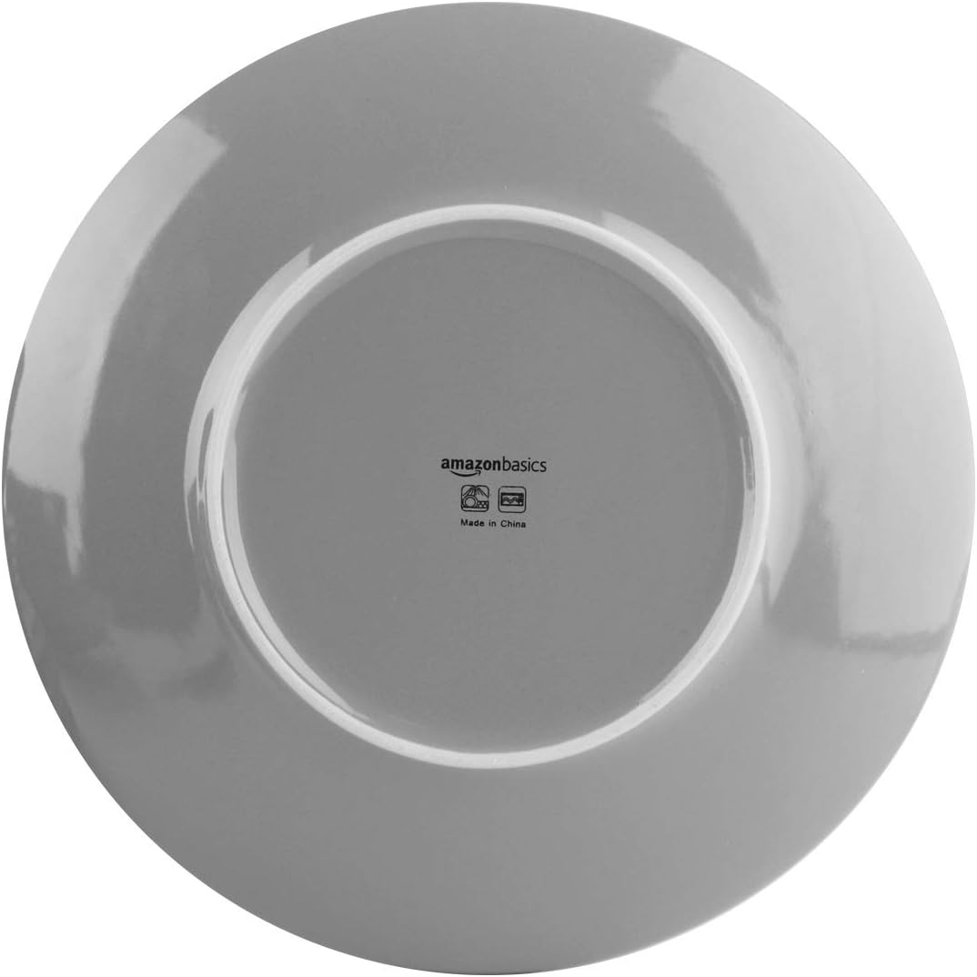 Detalle de Amazon Basics QX-08701 – 18-elementowy zestaw naczyń dla 6 osób, dymnoszary