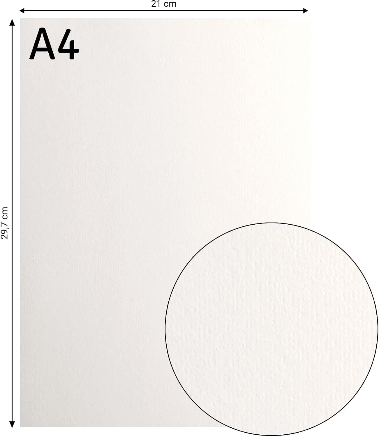 Detalle de Florence Papier Cartonné Blanc Cassé Lisse A4 – 100 feuilles | Vaessen Creative