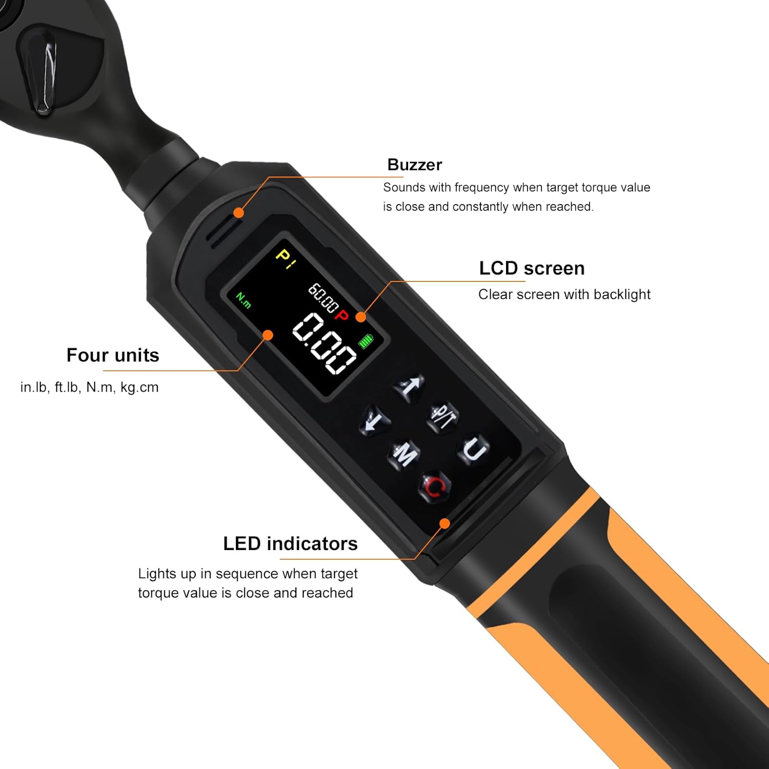 Thumbnail 5 de Digital torque wrench 0.9-60Nm 3/8 drive