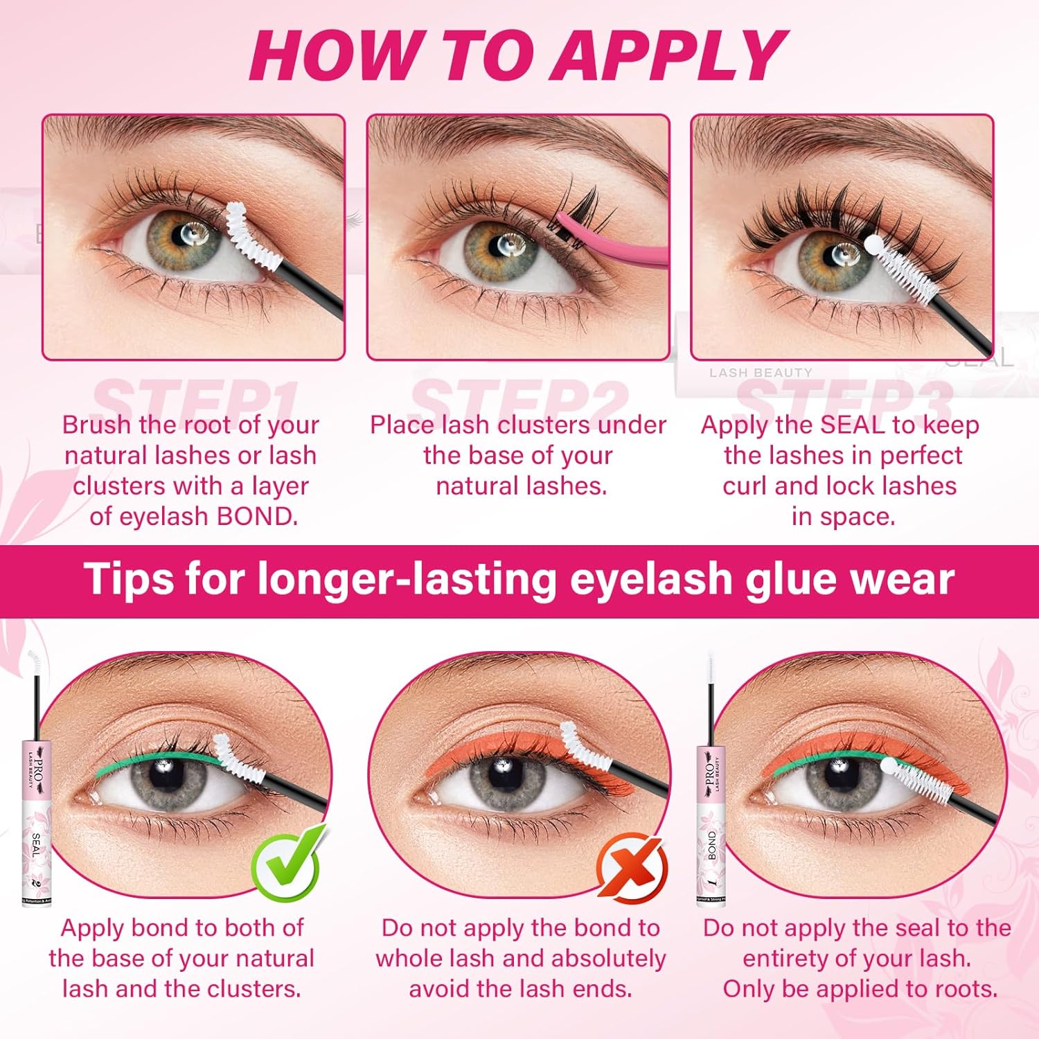 Thumbnail 6 de PROLASHBEAUTY Lash Cluster Glue (Clear Bond & Clear Seal) 10ml