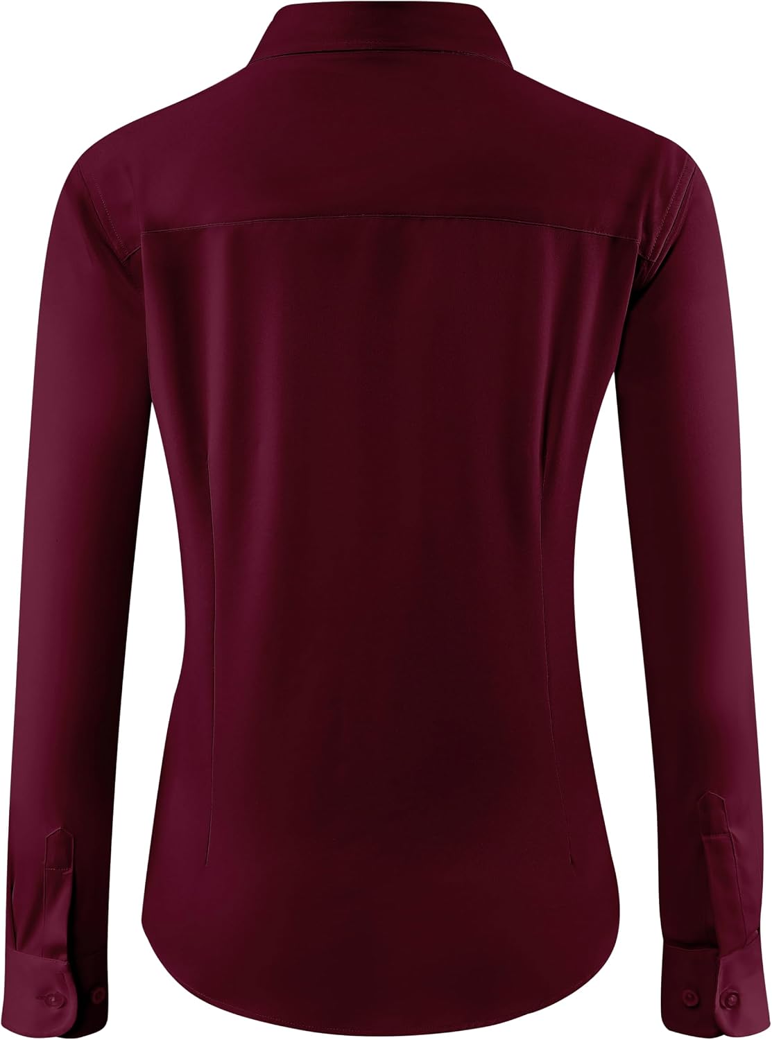 Detalle de hearain Women's Wrinkle-Resistant Button-Down Shirt, Long Sleeve, Stretch Fabric