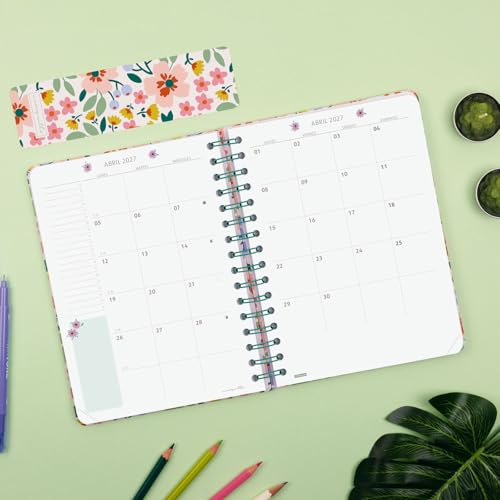 Detalle de Finocam Moniquilla Agenda Curso 2026/2027 Semanal Verde – Español