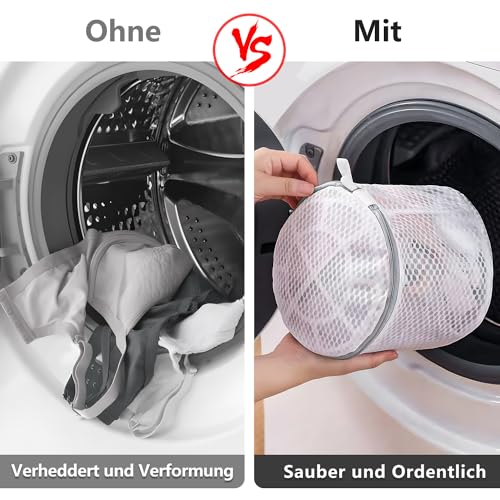 Detalle de Birswoil Wäschenetz für BHs, 3er-Set aus Polyester mit verdecktem Reißverschluss